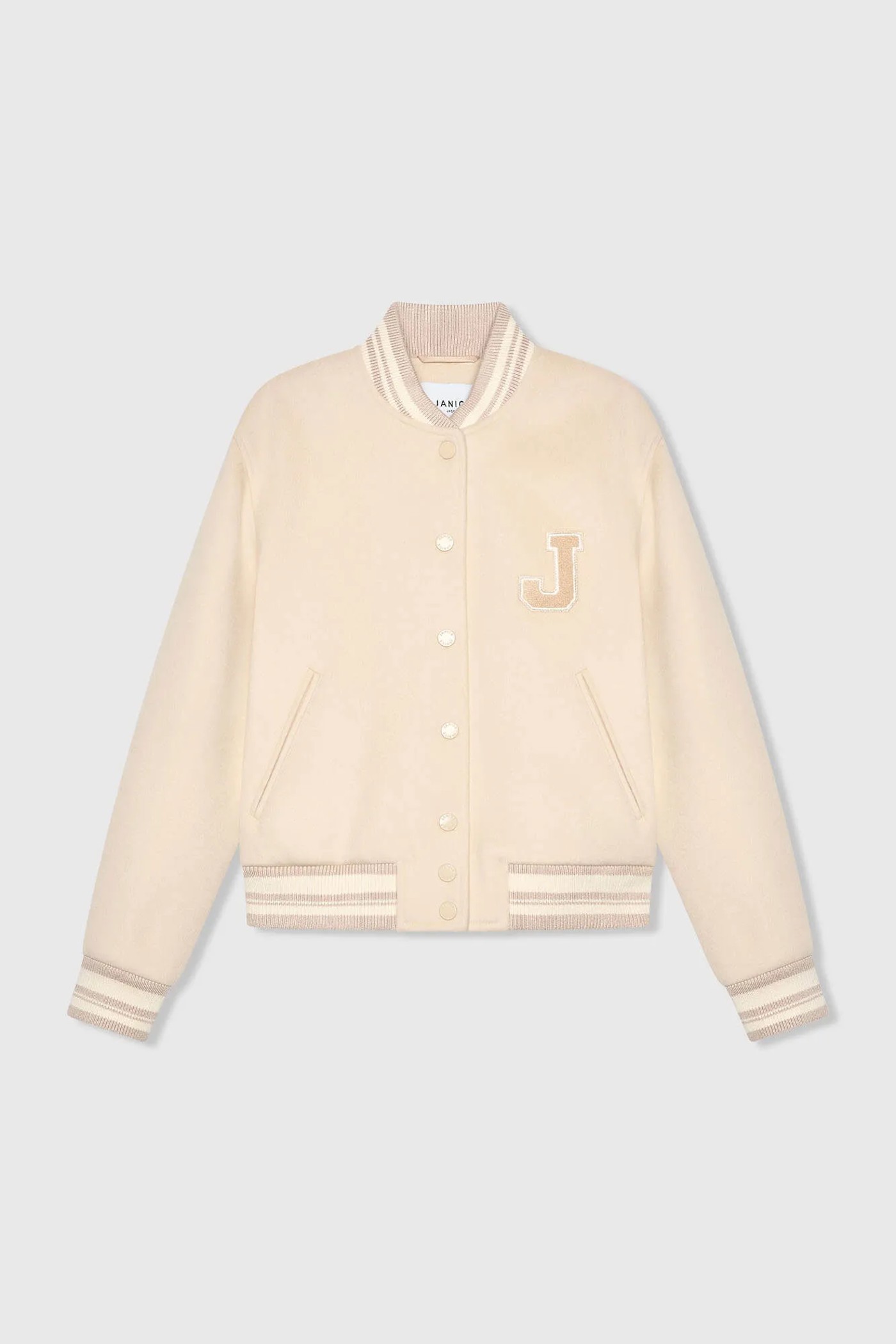 Cashmere Bomberjack Dames Double Face Beige Collin Beige