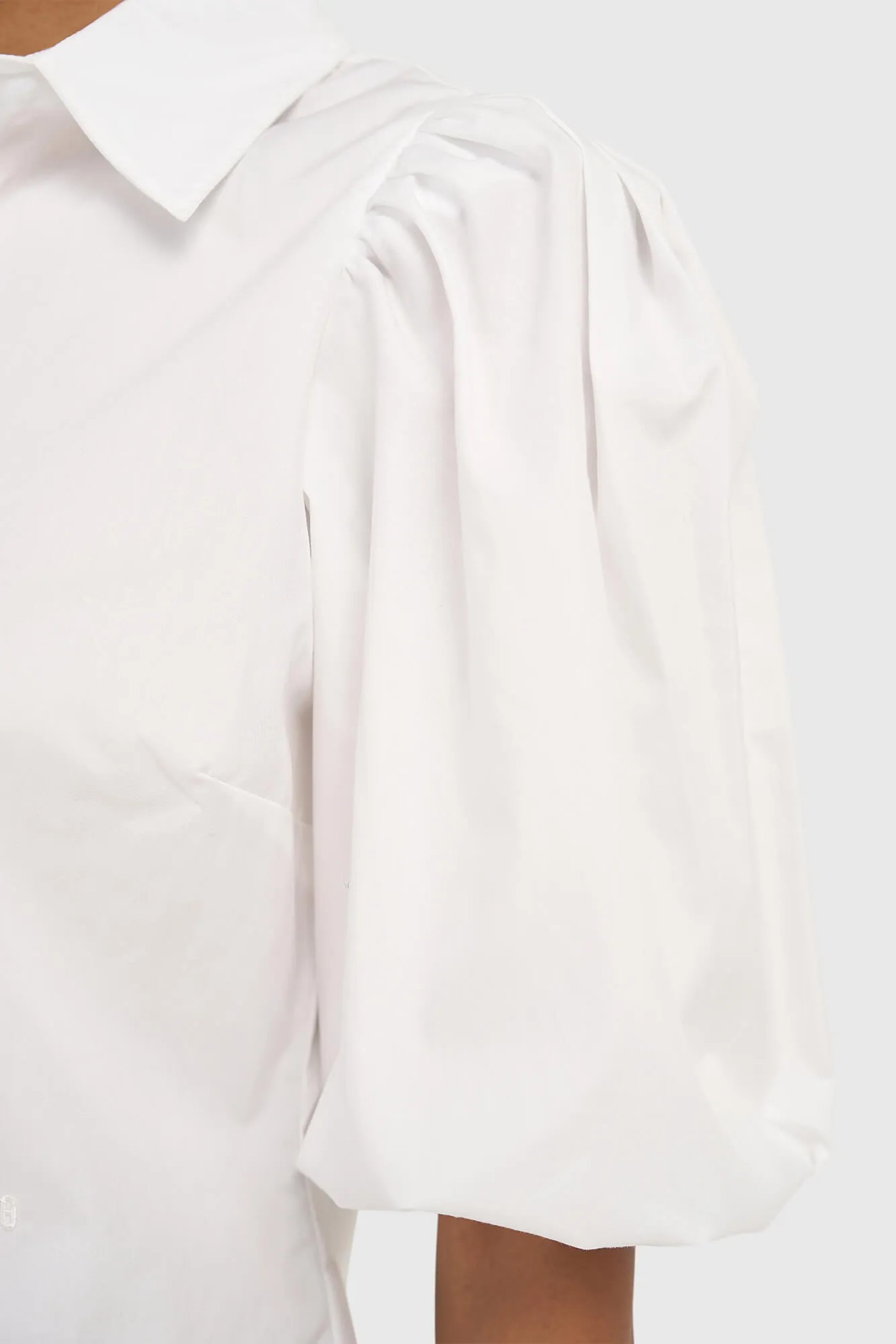 Witte Katoenen Blouse Dames Lars Wit