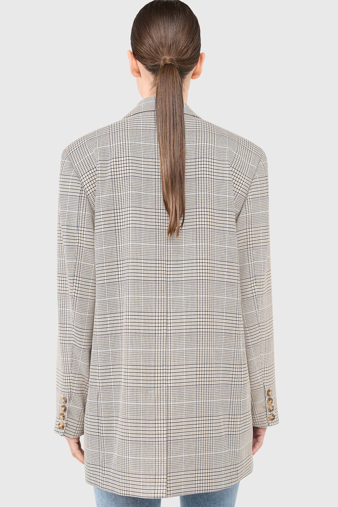 Hank Blazer Ruit Beige