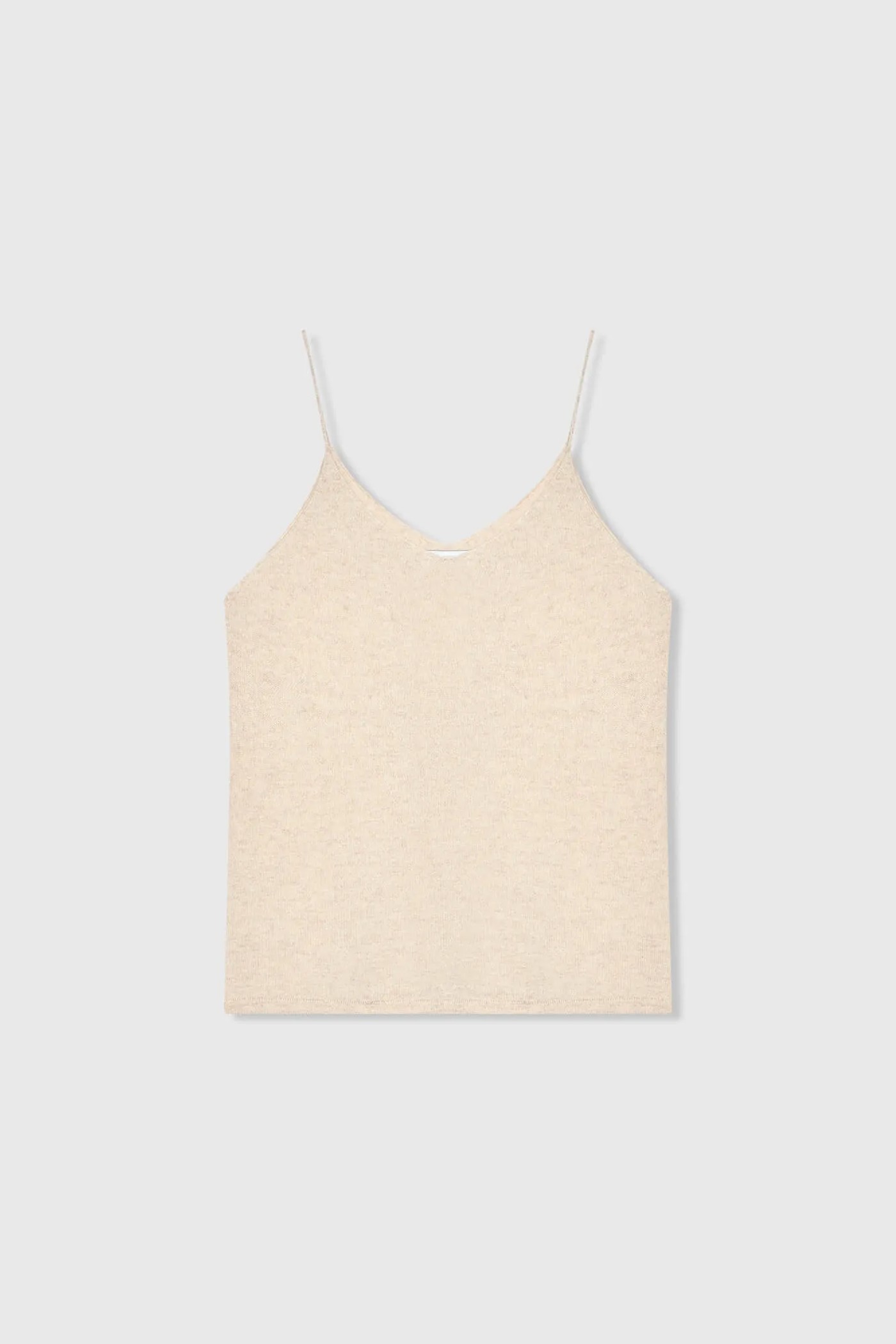 Cashmere Gebreide Tanktop Blane Beige