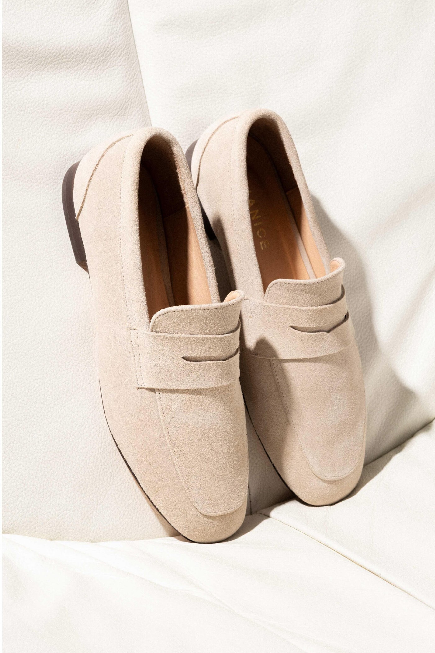 Loafers Dames Suede Burt Nude