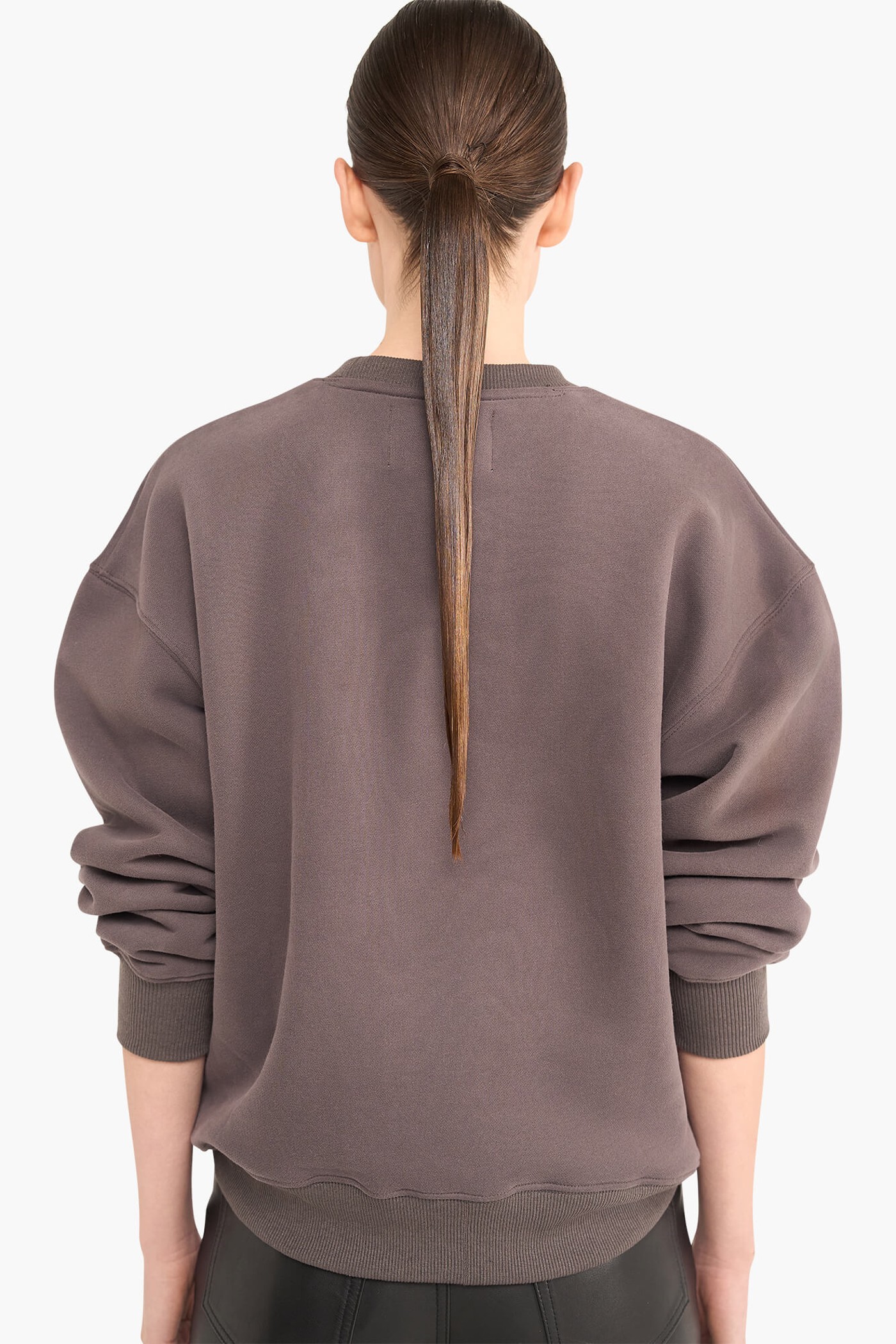 Sweater Dames Katoen Logo Andy Donker Grijs