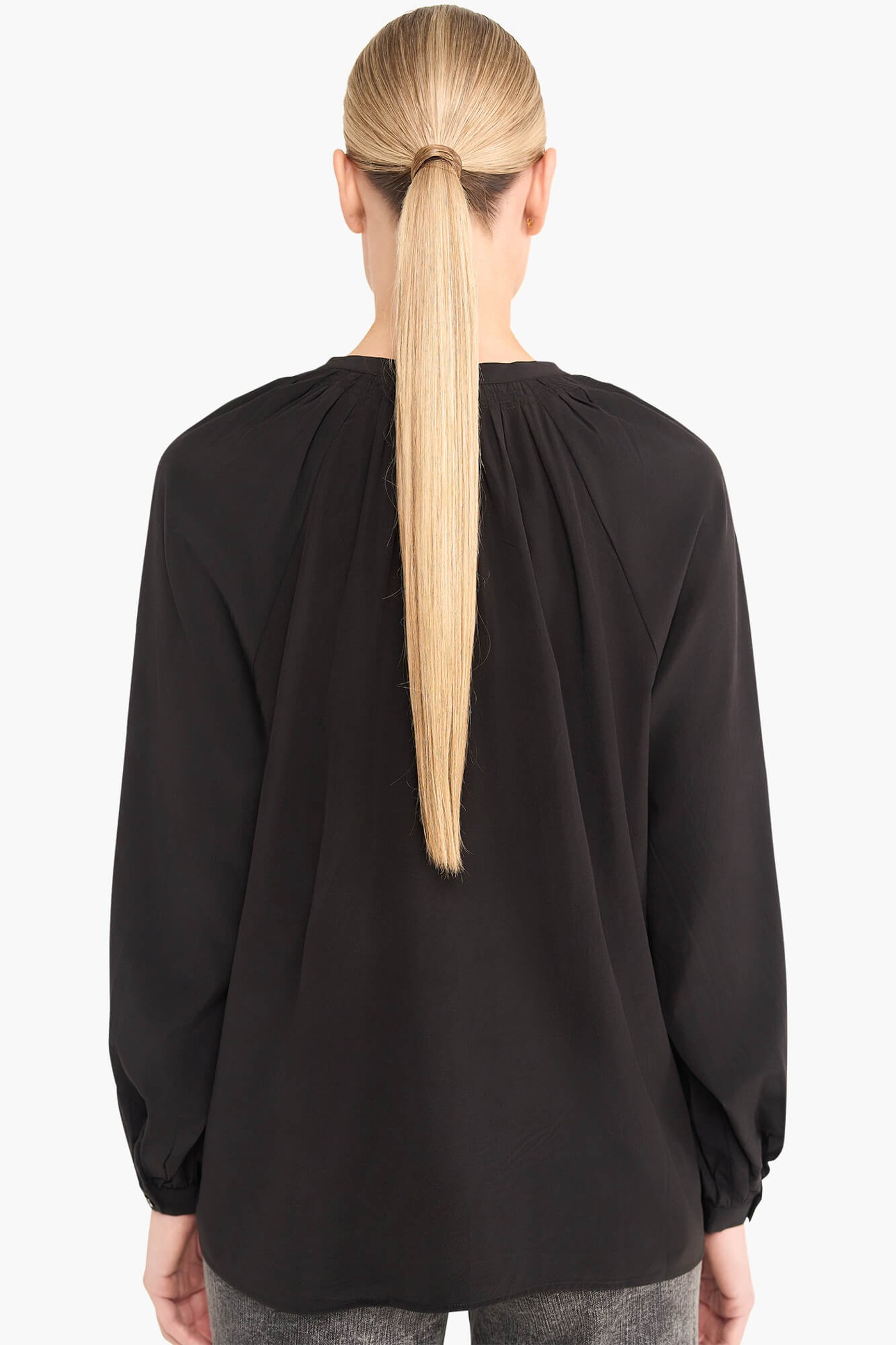 Zijden Dames Blouse Landon Zwart