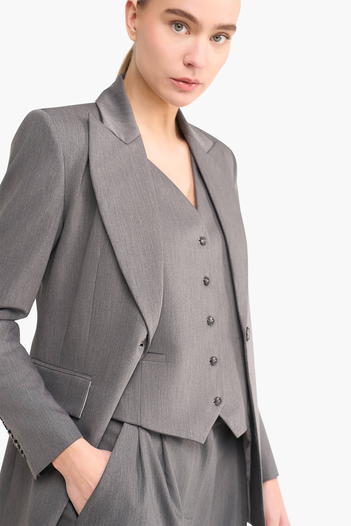 Blazer Dames Getailleerd Marcus Grijs