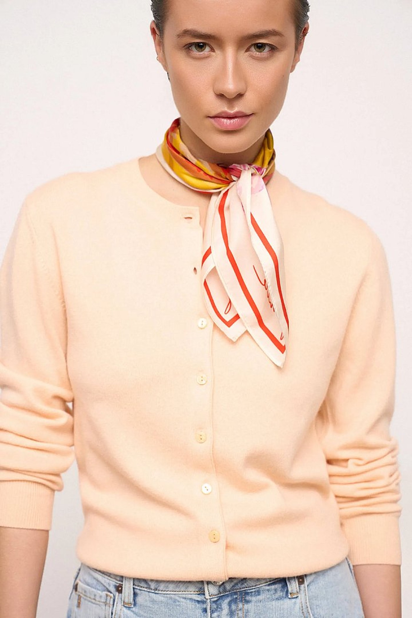 Cashmere Dames Vest Peach Lucas