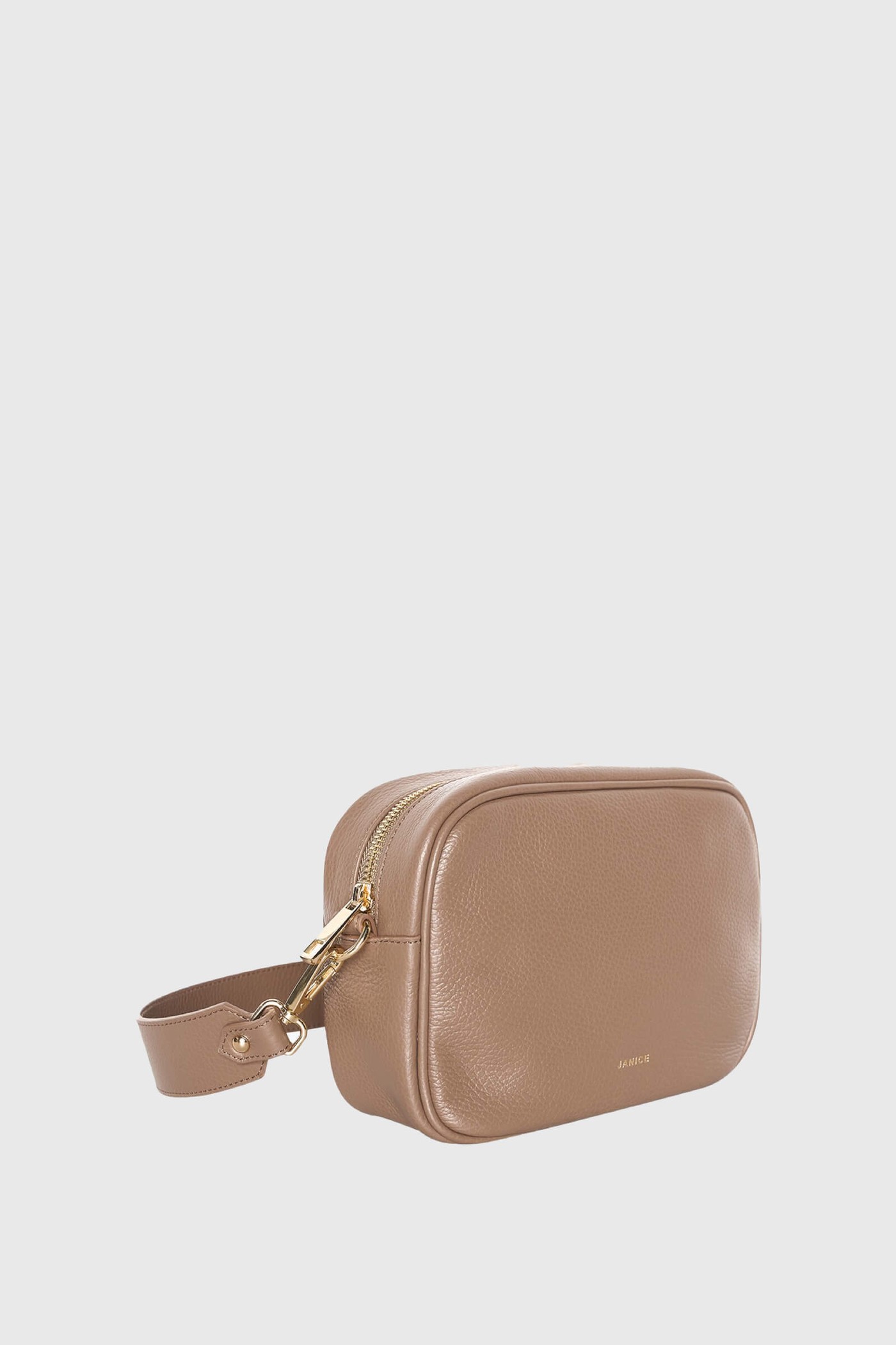 Leren Crossbody Dames Bruce Taupe
