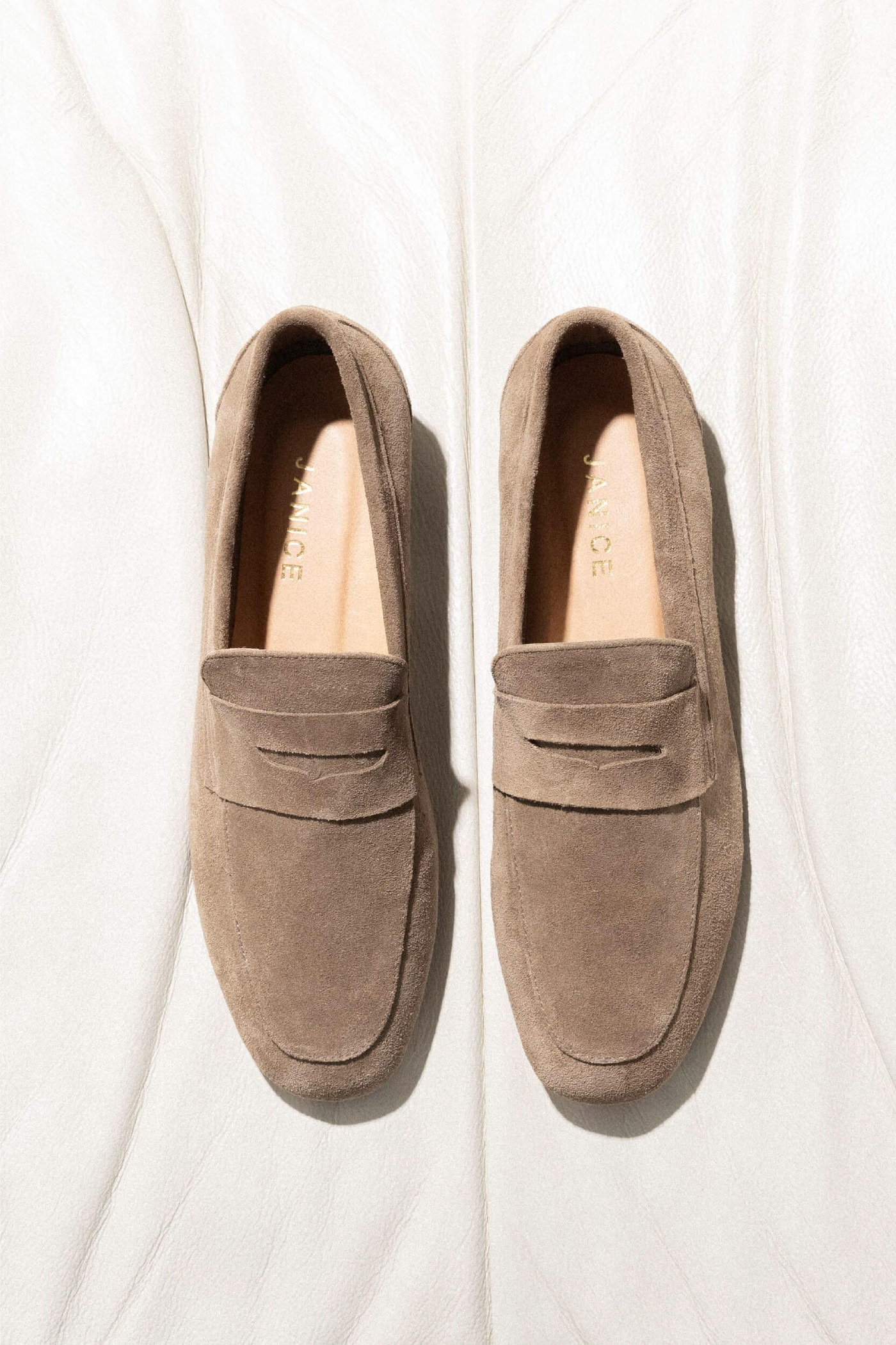 Loafers Dames Suede Burt Taupe