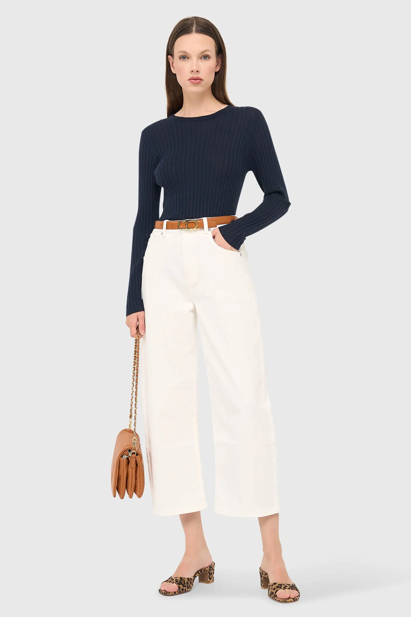 Donker Blauw Merino Wol Truitje Longsleeves Lyle Blauw