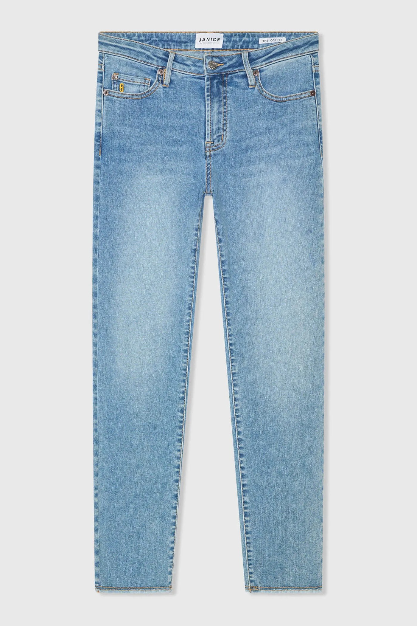 Mom Jeans Dames Mid Rise Cooper Blauw 786