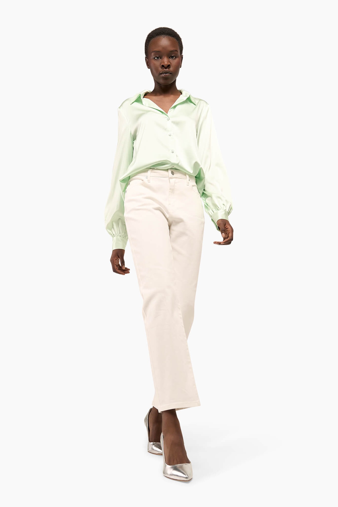 Zijden Blouse Dames Bobby Mint