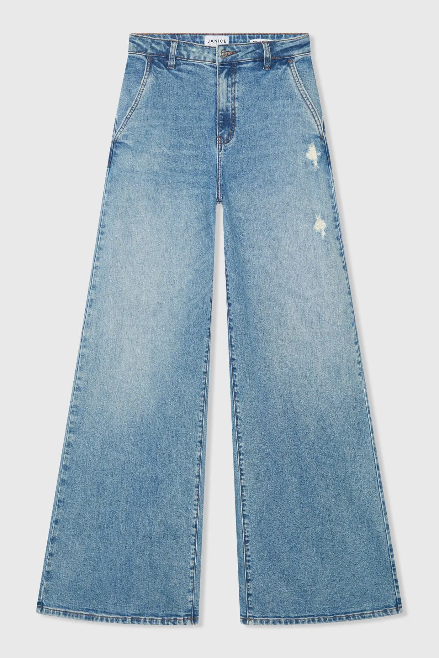 Jeans Dames Wijde Pijp High Rise Stretch Dexter Blauw 379