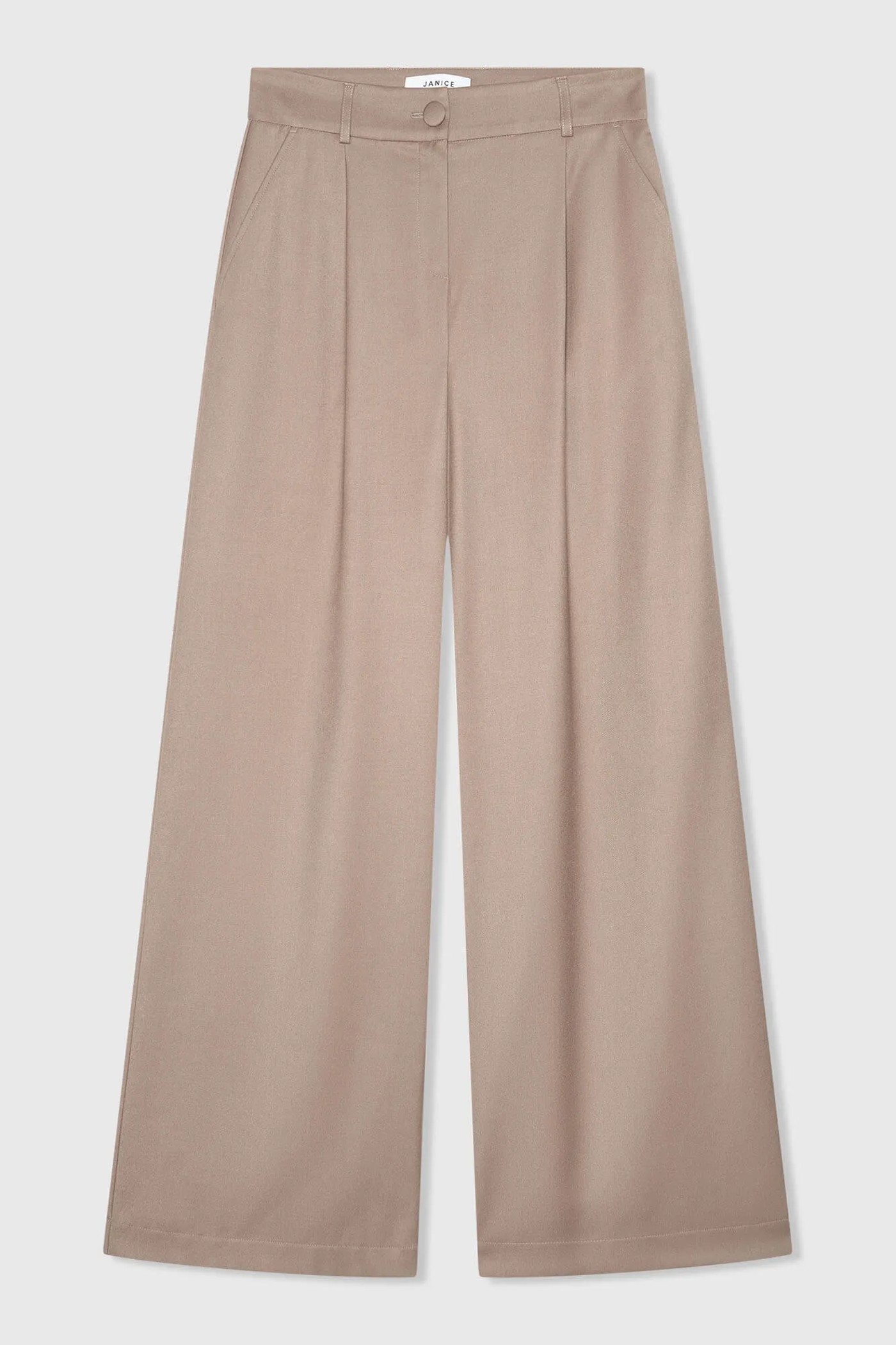 Broek Dames Wijde Pijp Bruin Mel