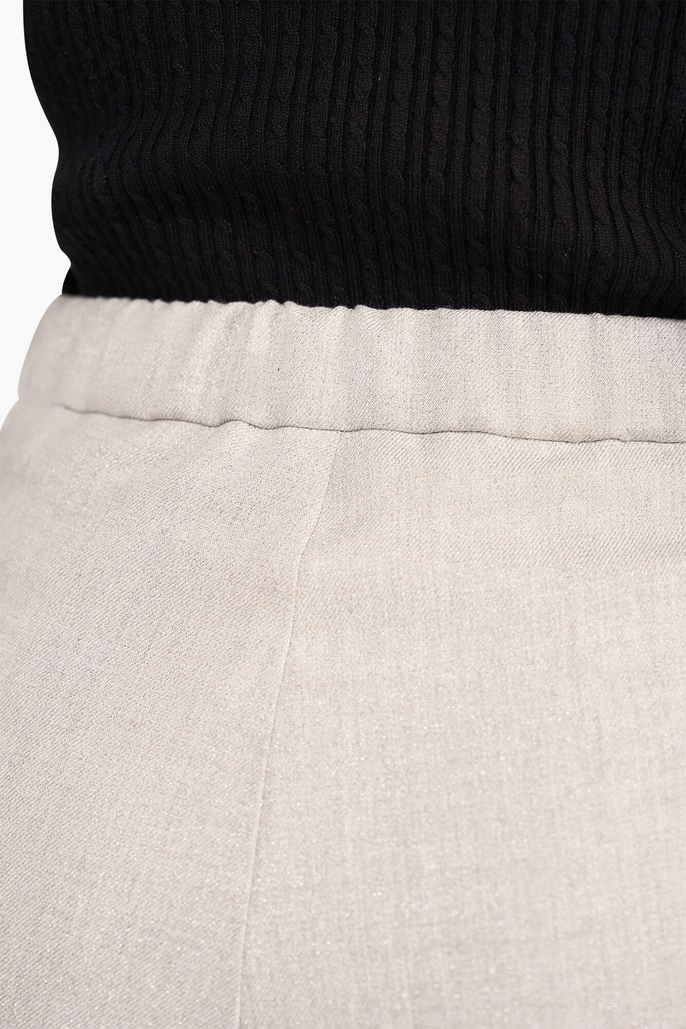 Broek Dames Rechte Pijp Lurex Pete Grijs