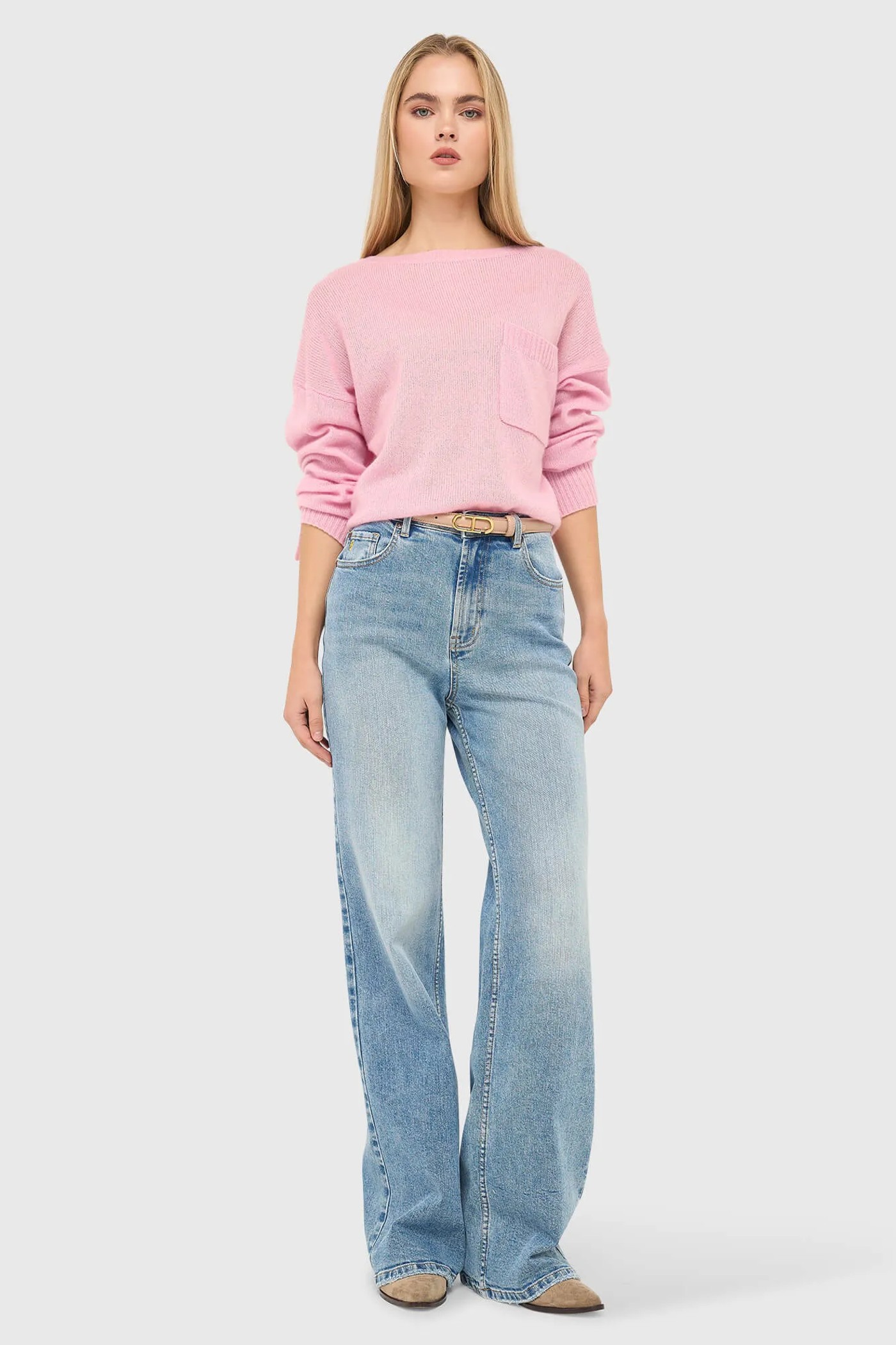 Jeans Dames Rechte Pijp High Rise Jason Blauw 786