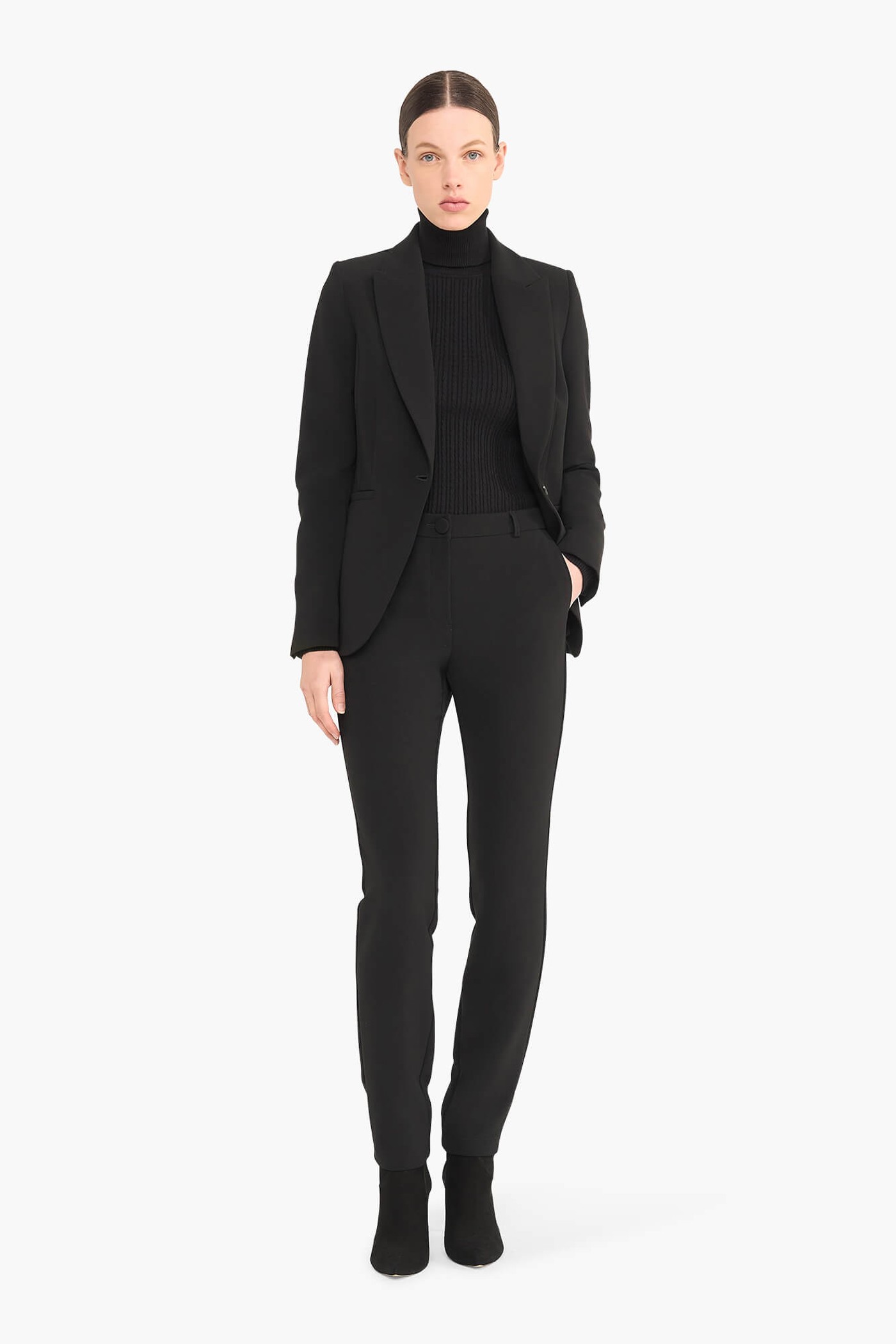 BLAZER DAMES GETAILLEERD LUKE ZWART