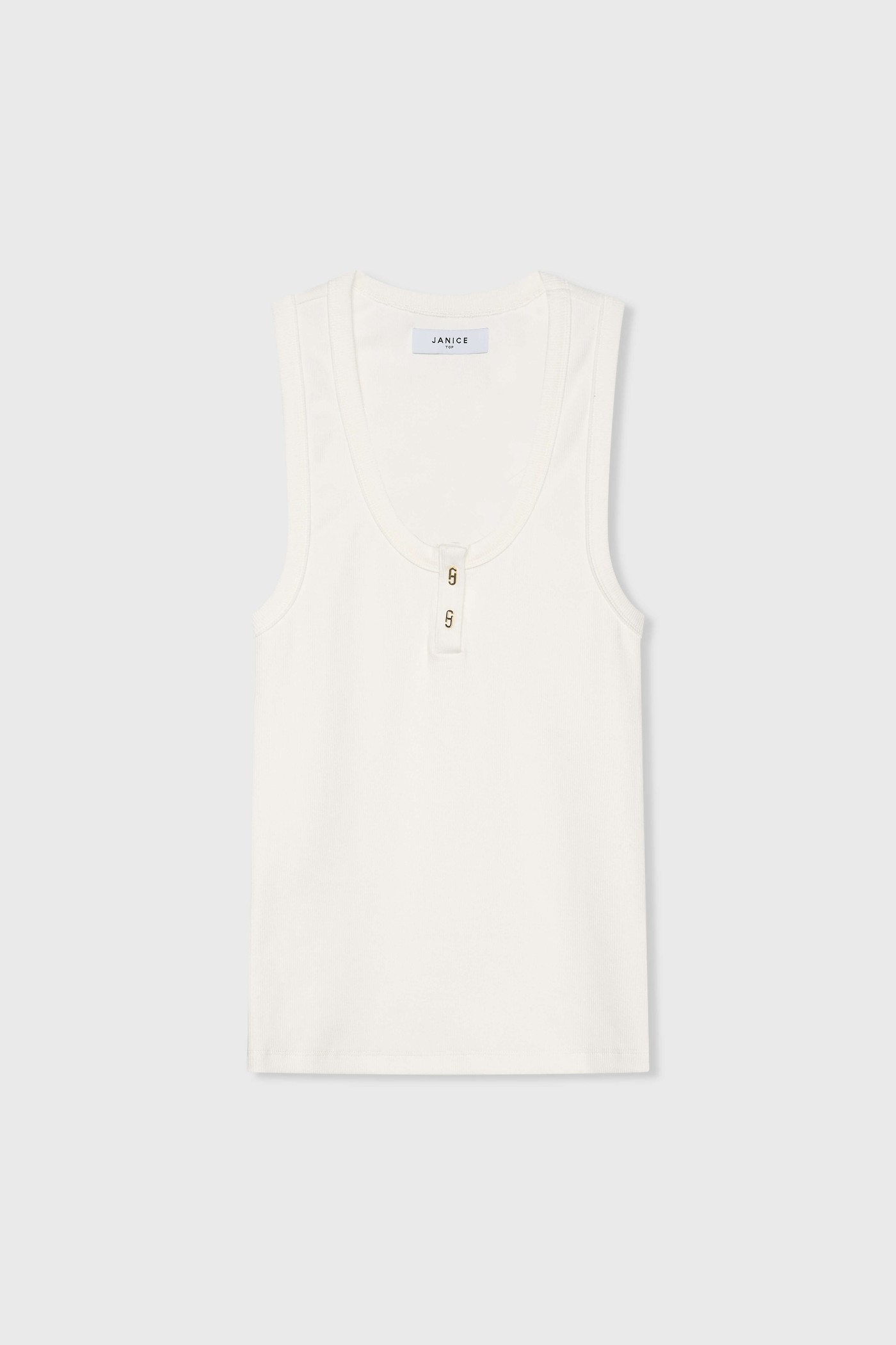 Tanktop Dames Katoen Logo Drukkers Rolf Wit
