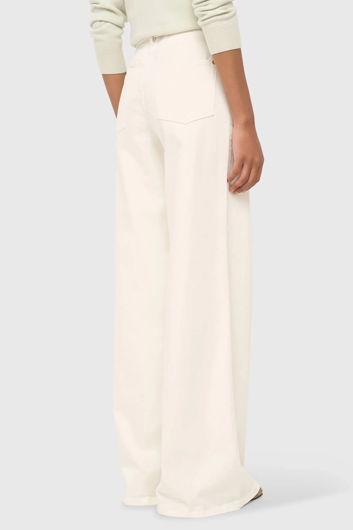 Jeans Dames Wide Leg High Rise Stretch Mason Off White 264