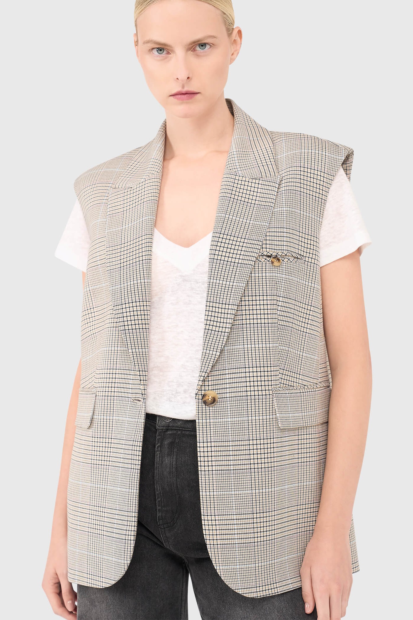 Marvin Blazer Beige Ruit
