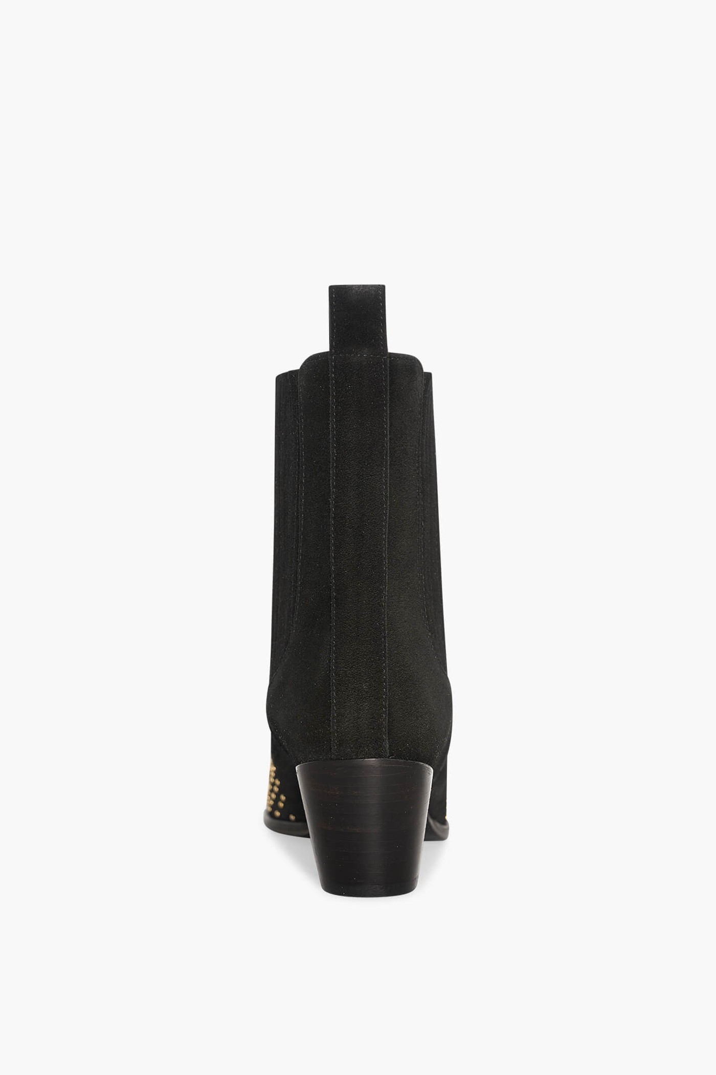 Enkellaars Western Dames Suede Colt Zwart Studs