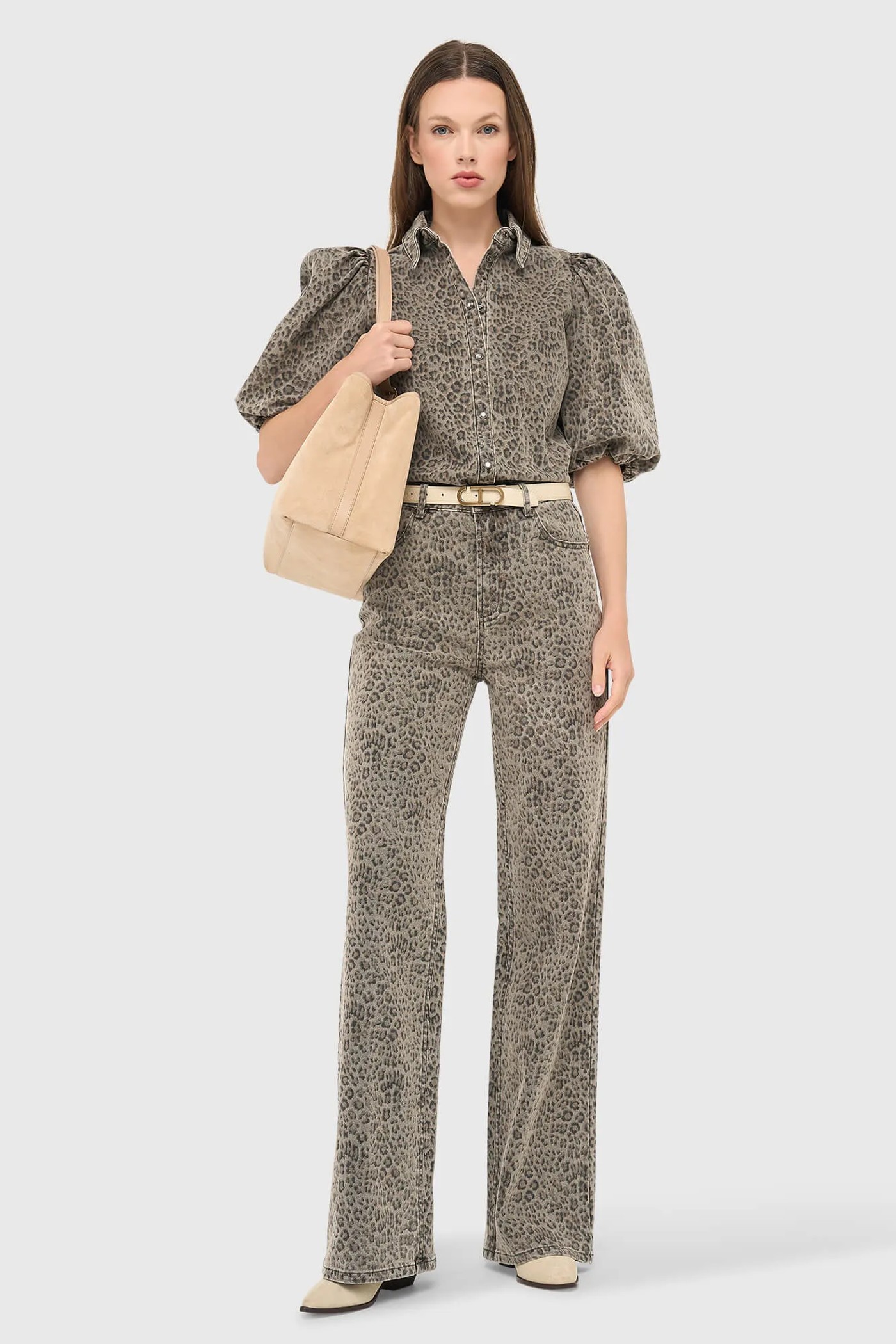 Panterprint Jeans Dames Rechte Pijp High Rise Jason