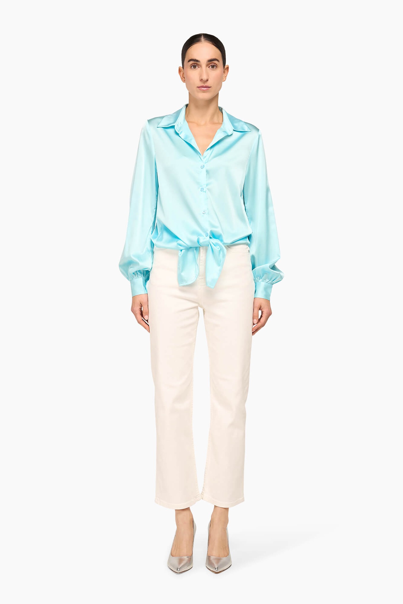 Zijden Blouse Dames Bobby Baby Blauw