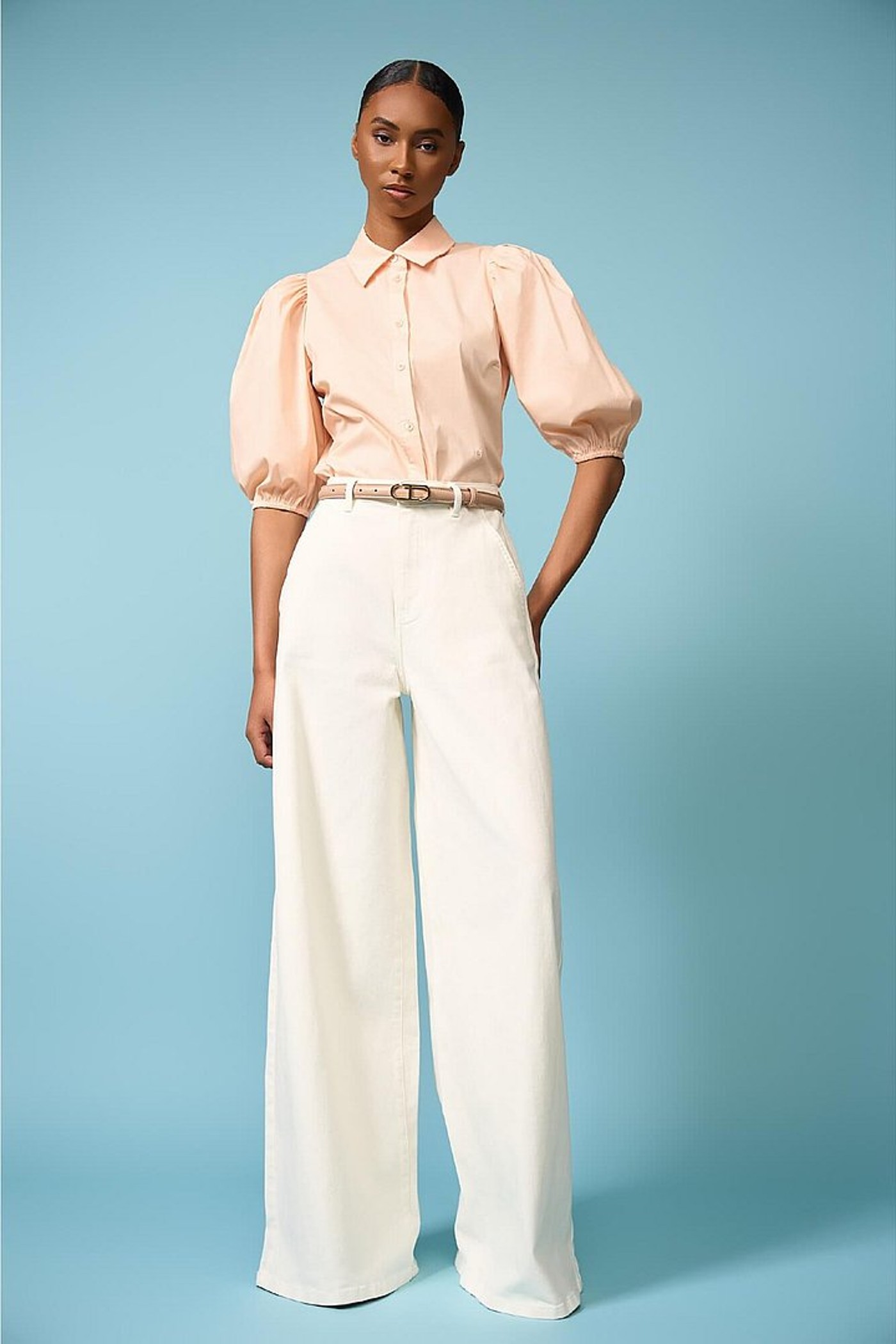 Katoenen Blouse Dames Lars Peach
