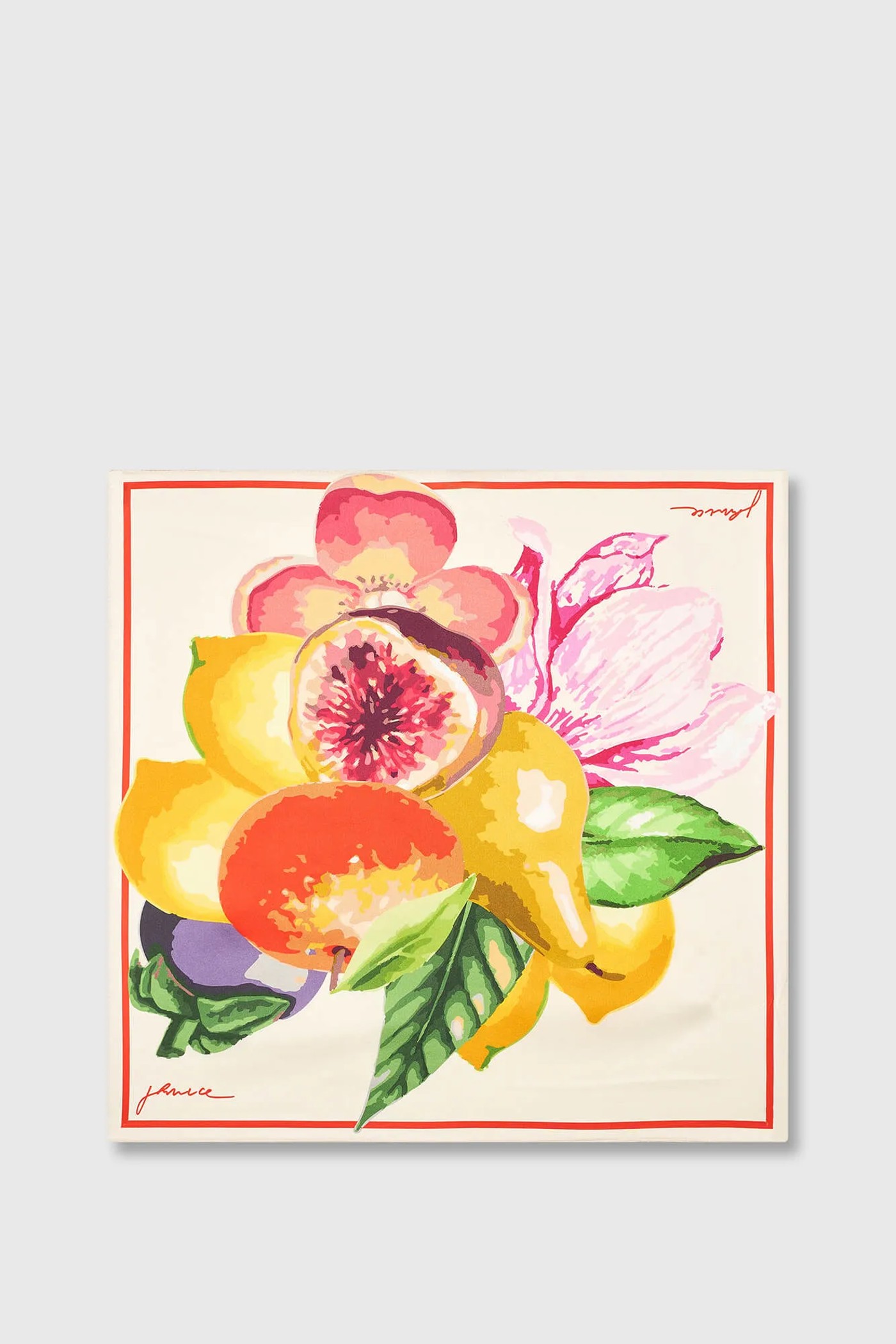 Zijden Sjaal Dames Print Effron Multicolor Bloemen