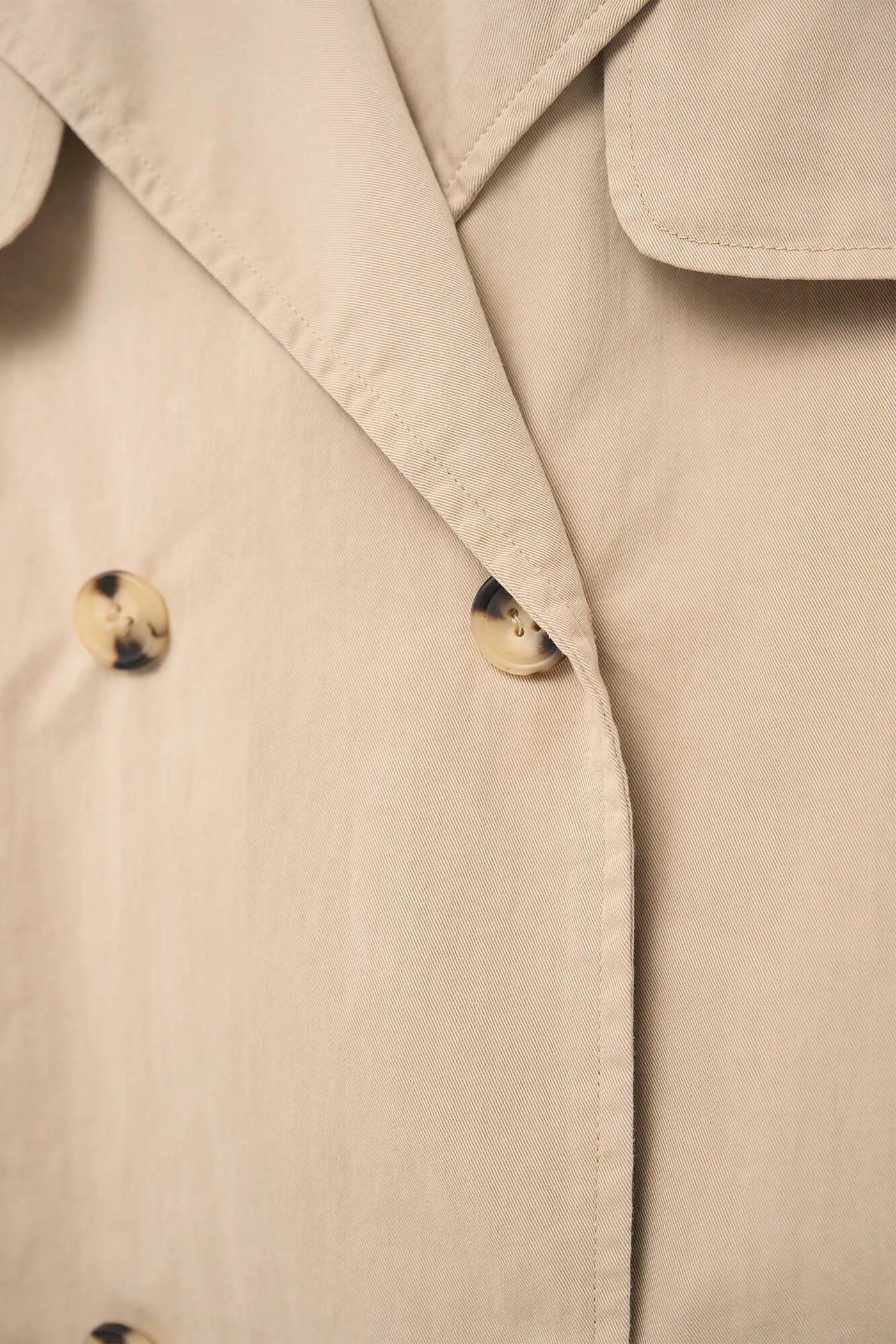 Beige Korte Trenchcoat Cayden