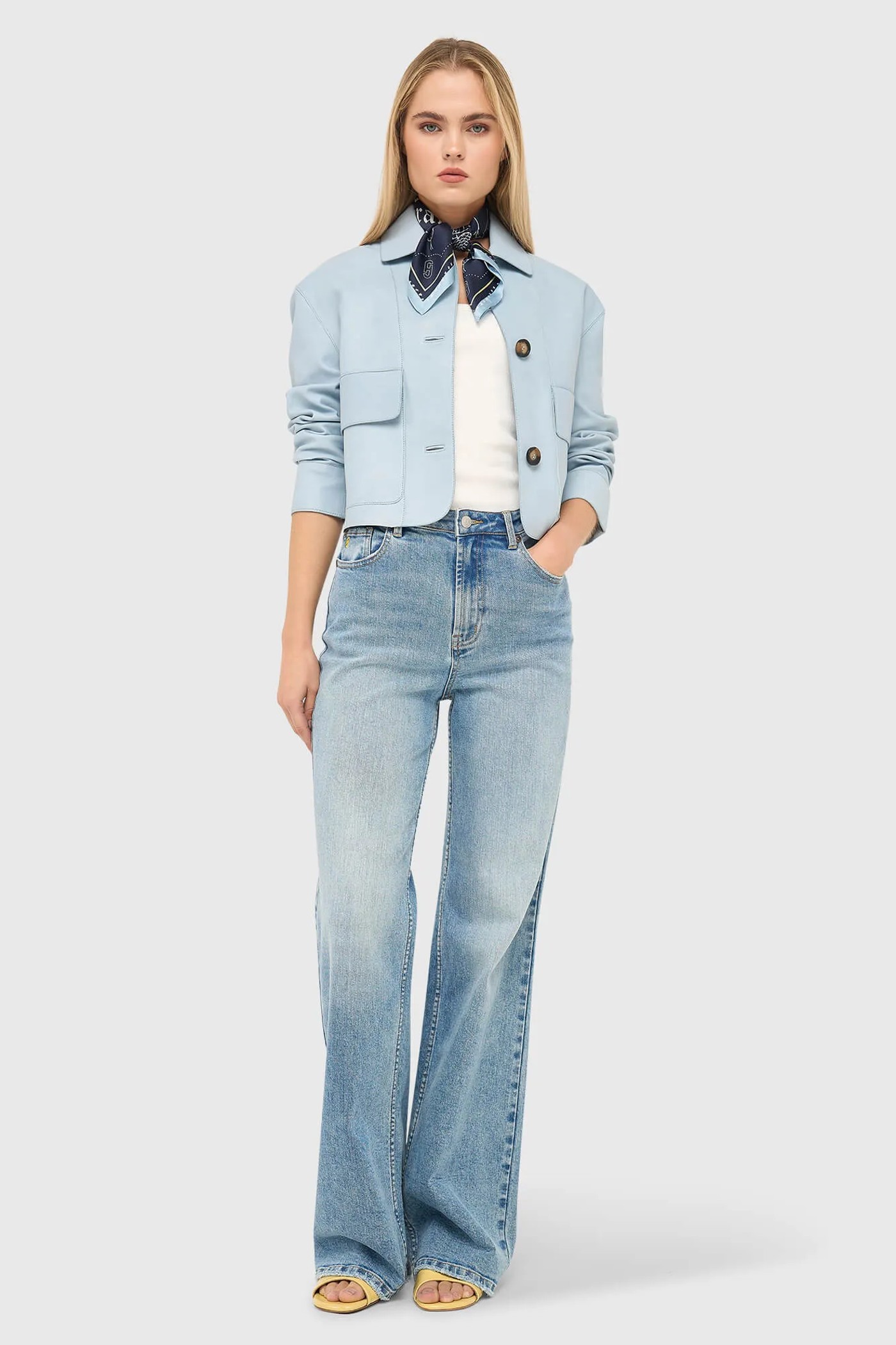 Leren Jas Dames William Blauw