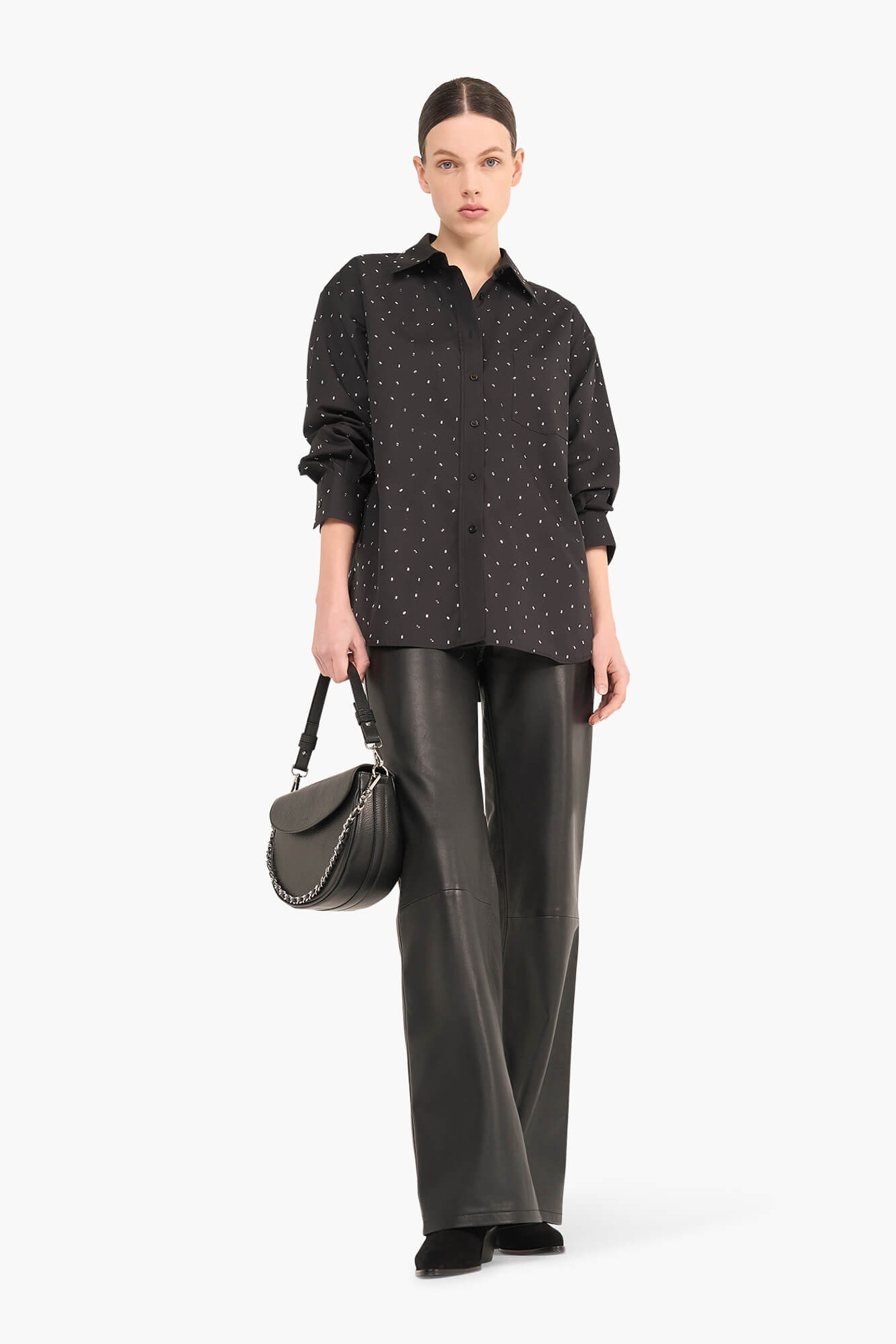 Katoenen Blouse Dames Steentjes Kygo Zwart