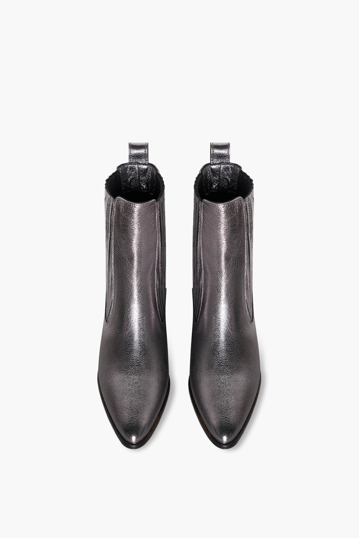 Enkellaars Western Dames Leer Colt Zilver Metallic