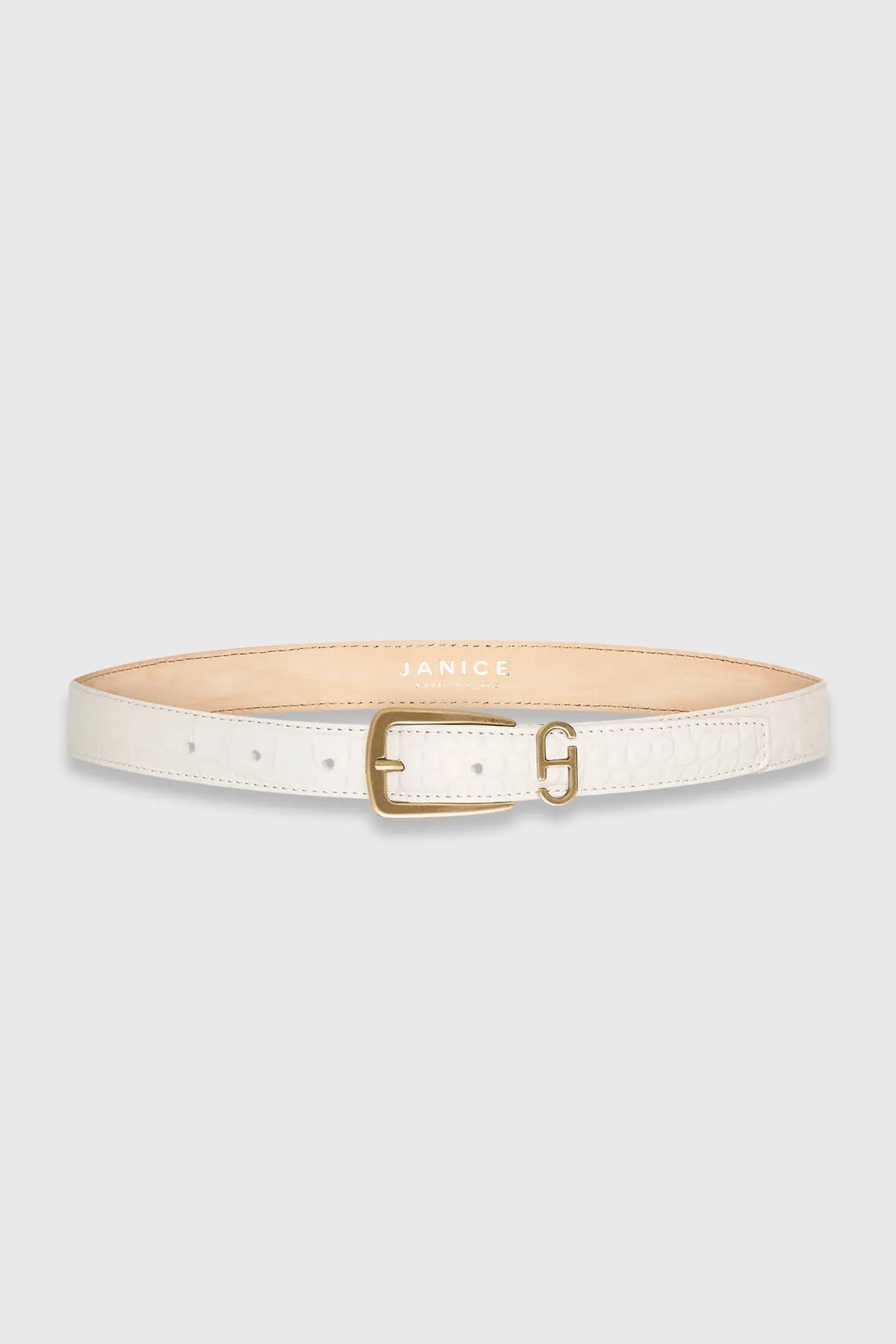 Leren Dames Riem Colby Off White