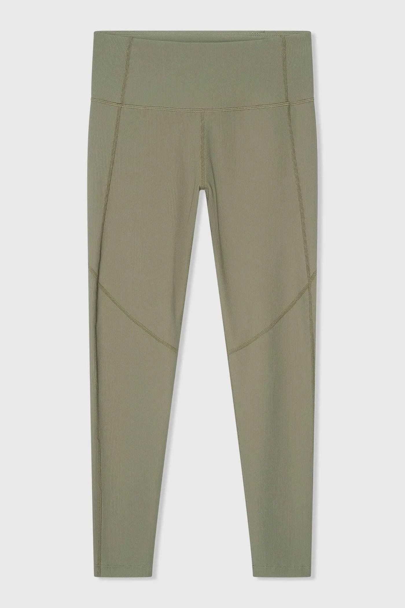 Legging Dames Sport Active Wear Ye Groen Rib