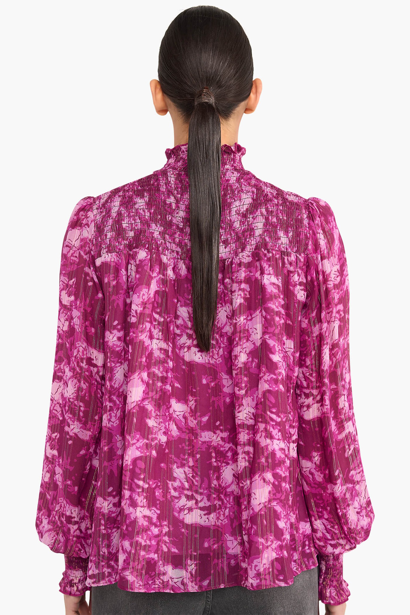 Blouse Dames Print Smog Hardy Paars