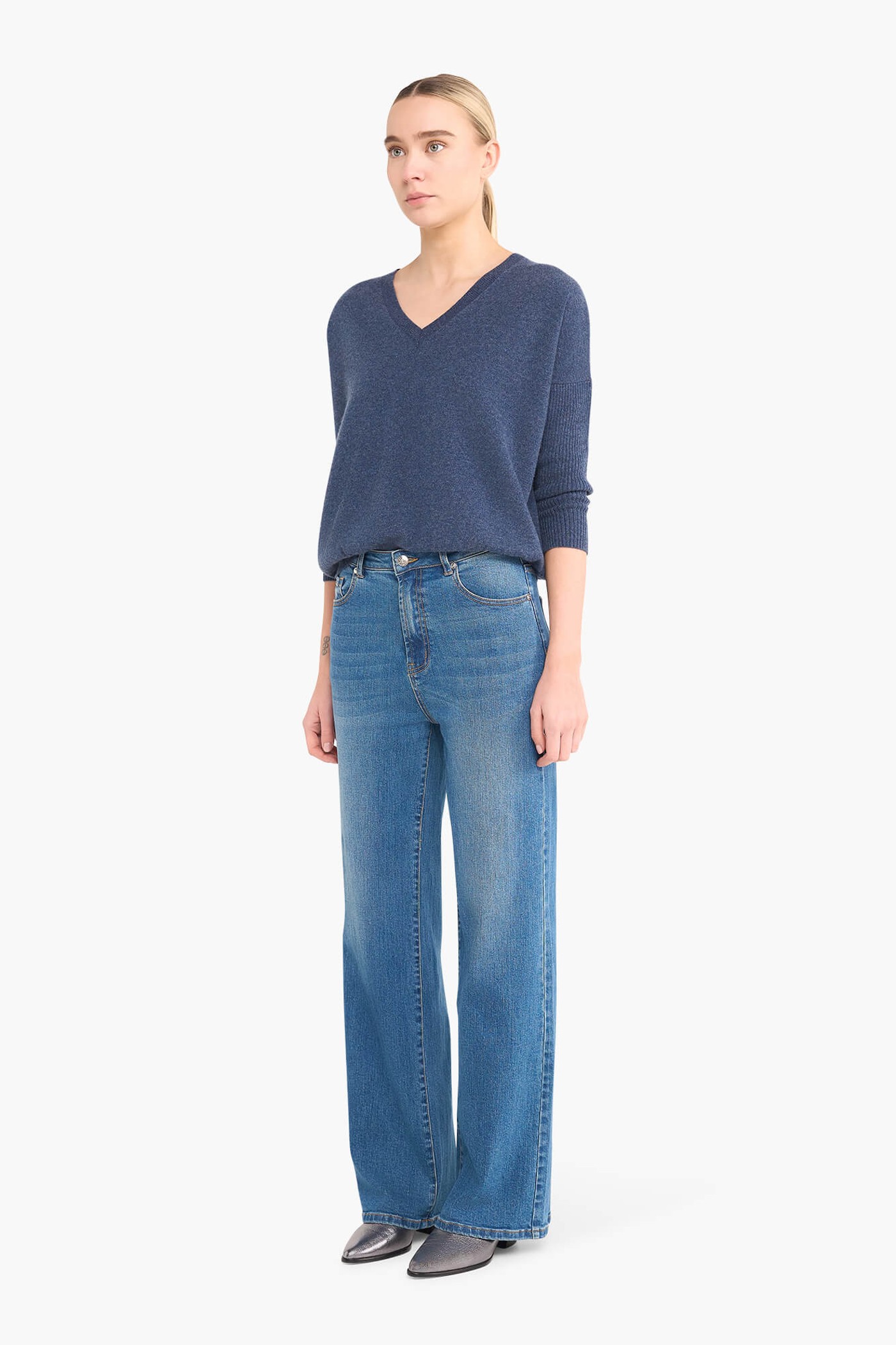 Cashmere Trui Dames Dash Blauw