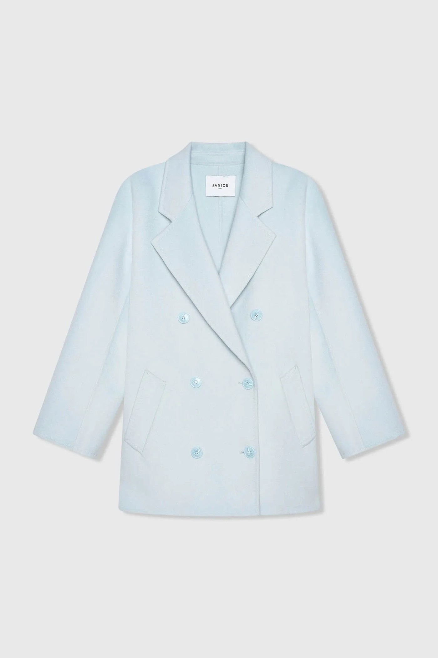 Cashmere Caban Jas Dames Double Face Kennedy Blauw