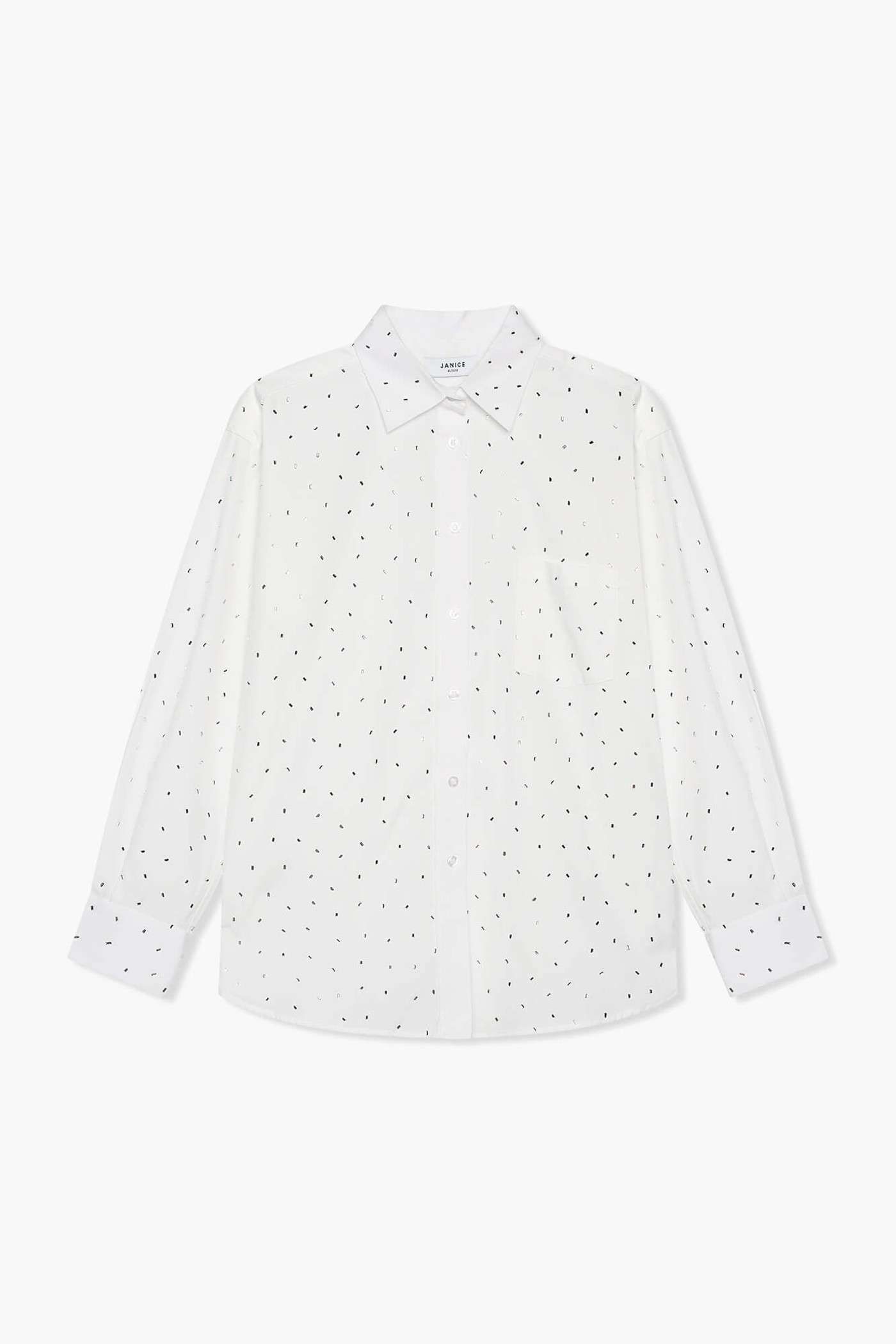Katoenen Blouse Dames Steentjes Kygo Wit
