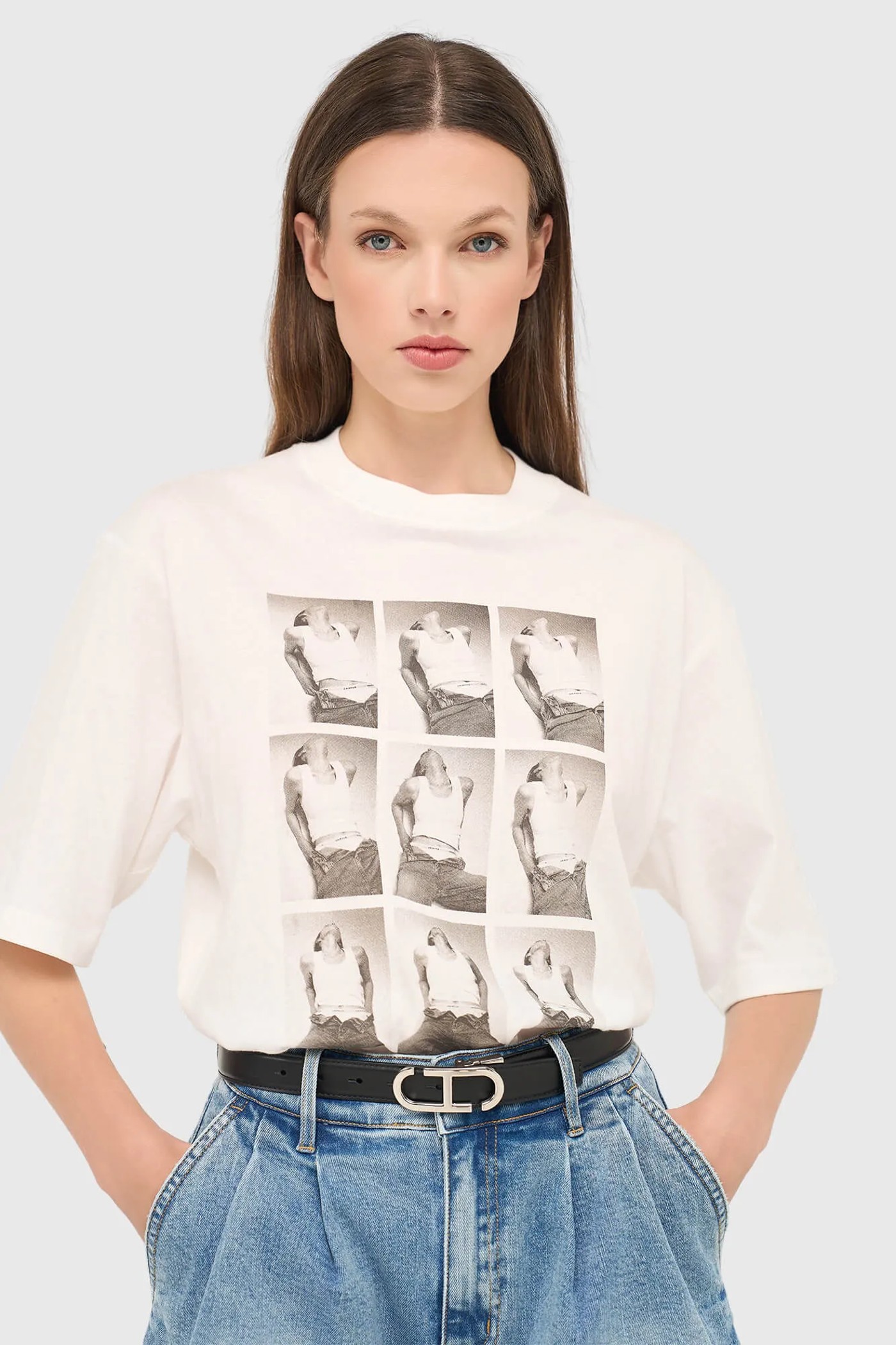 Wit Dames Shirt Katoen Adam Essential