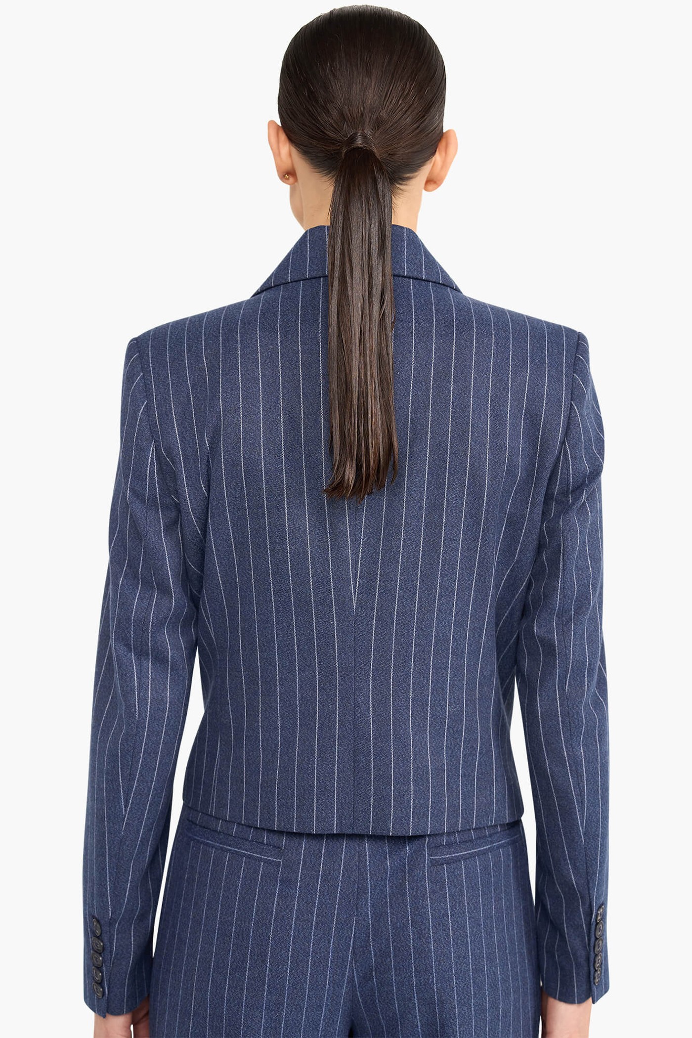 Blazer Dames Kort Stan Blauw Streep