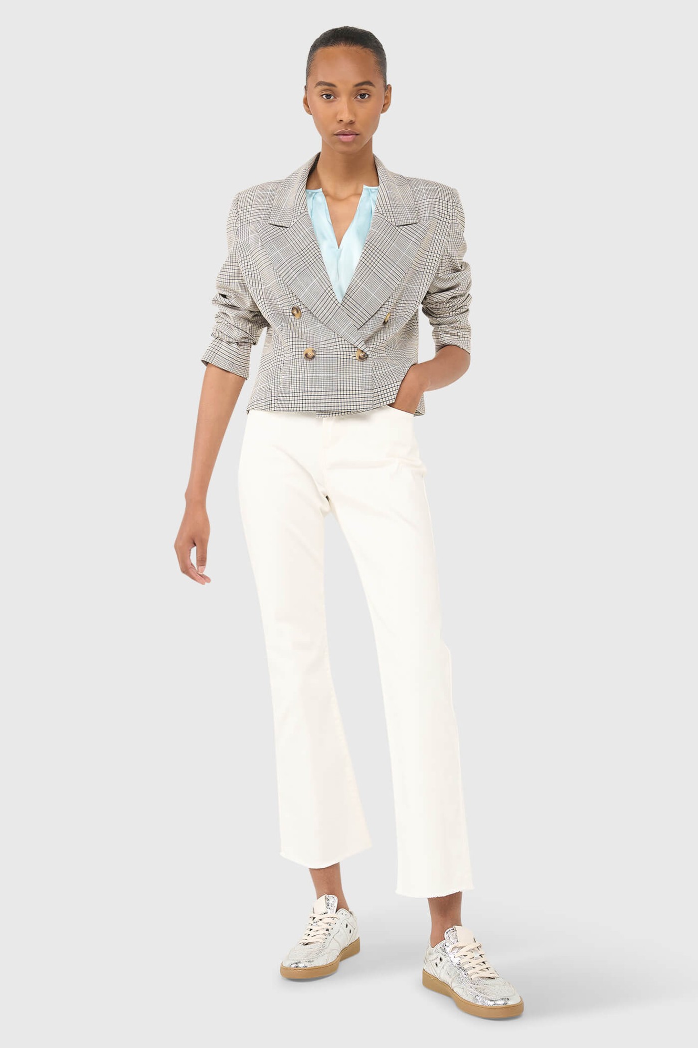 Stan Blazer Beige Ruit
