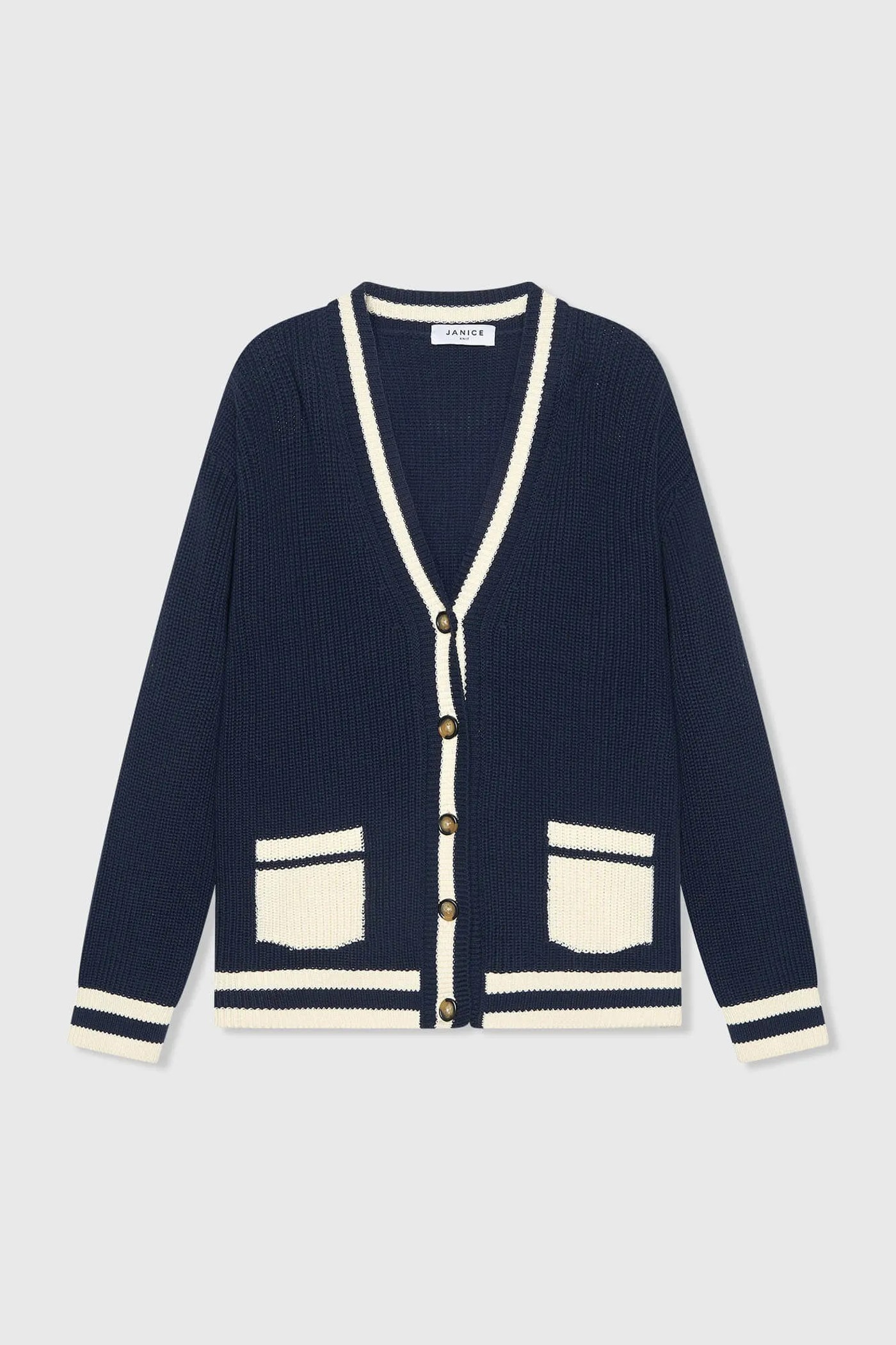 Katoenen Vest Knopen Dames Mars Blauw