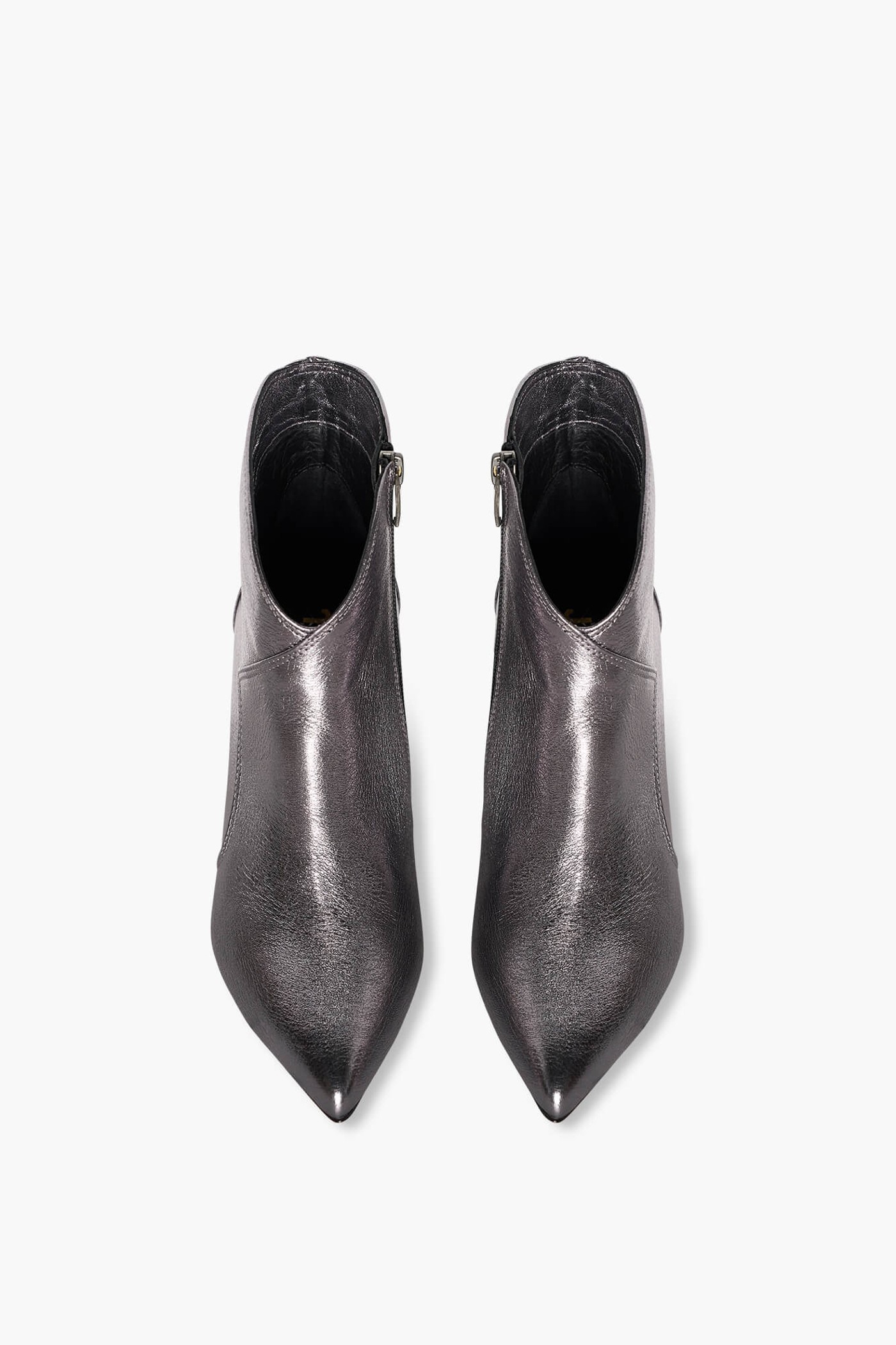 Laarsje Dames Leer Stewart Zilver Metallic