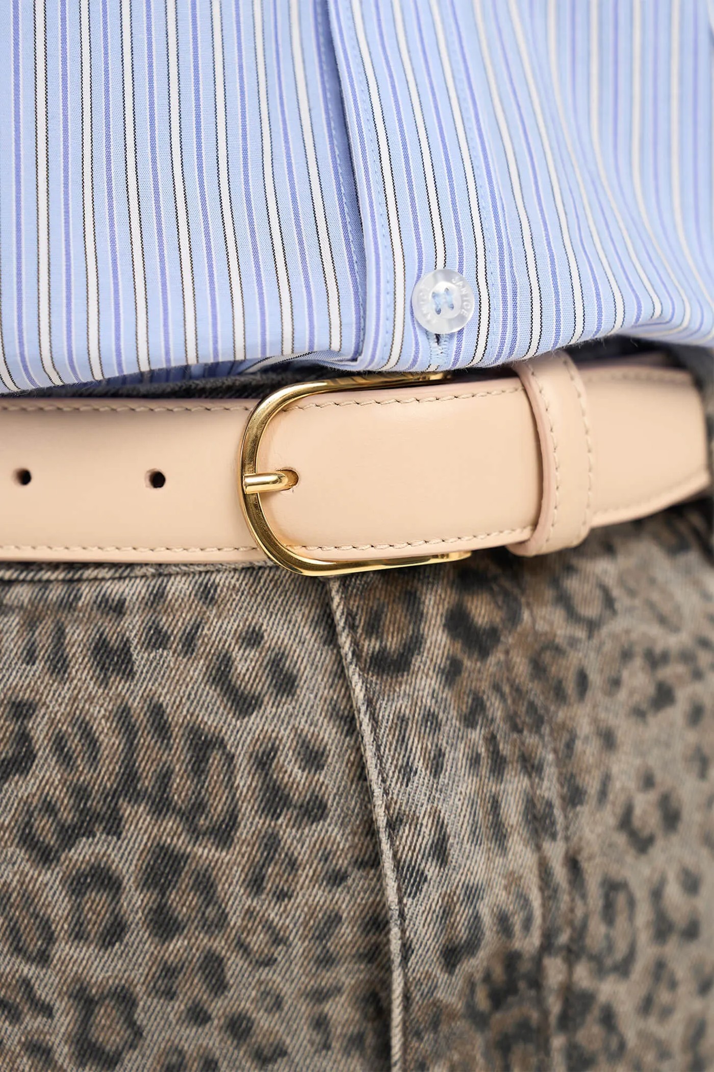 Leren Riem Dames Chase Creme