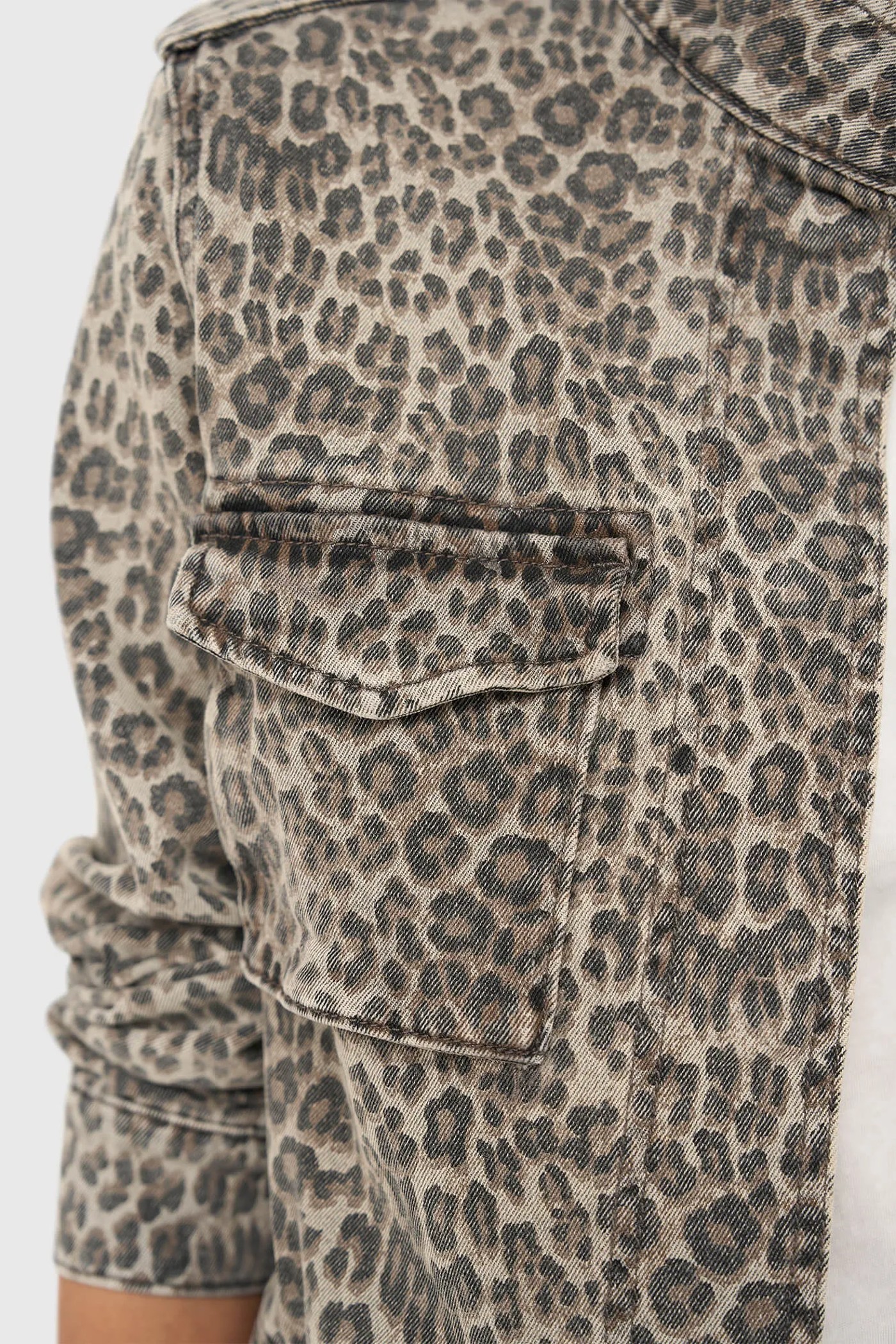 Panterprint Denim Spijkerjas Dames Dwayne