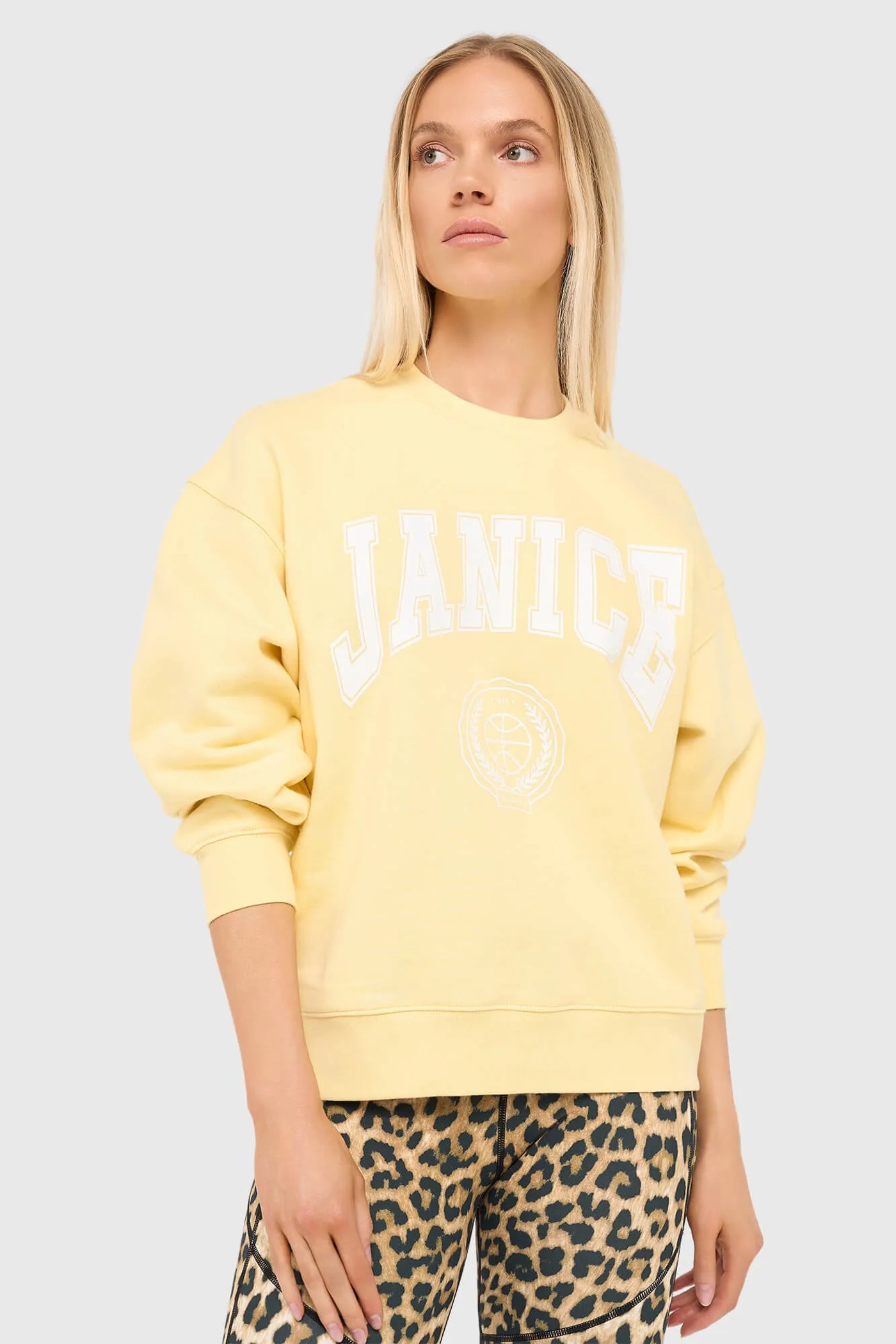 Gele Dames Sweater Katoen Owen Logo