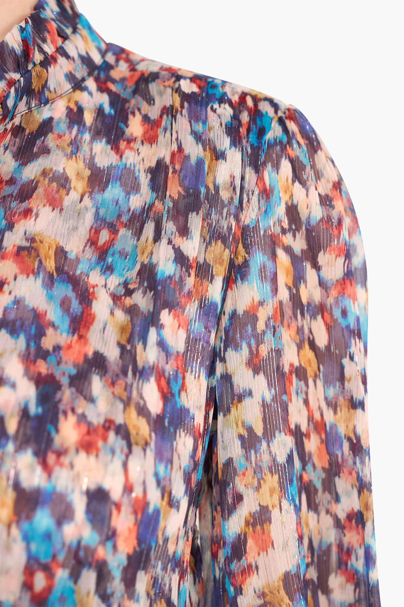 Jurk Lang Print Elastiek Walter Blauw