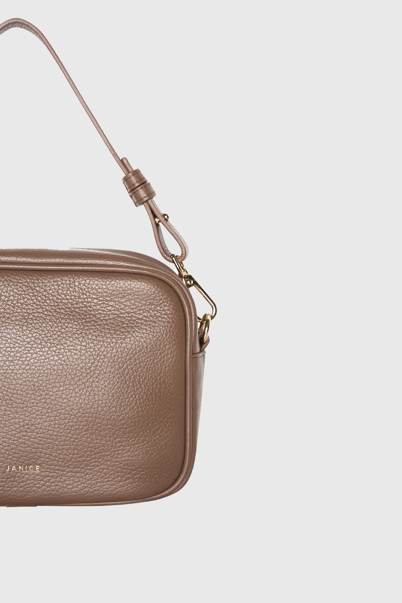 Leren Crossbody Dames Bruce Taupe