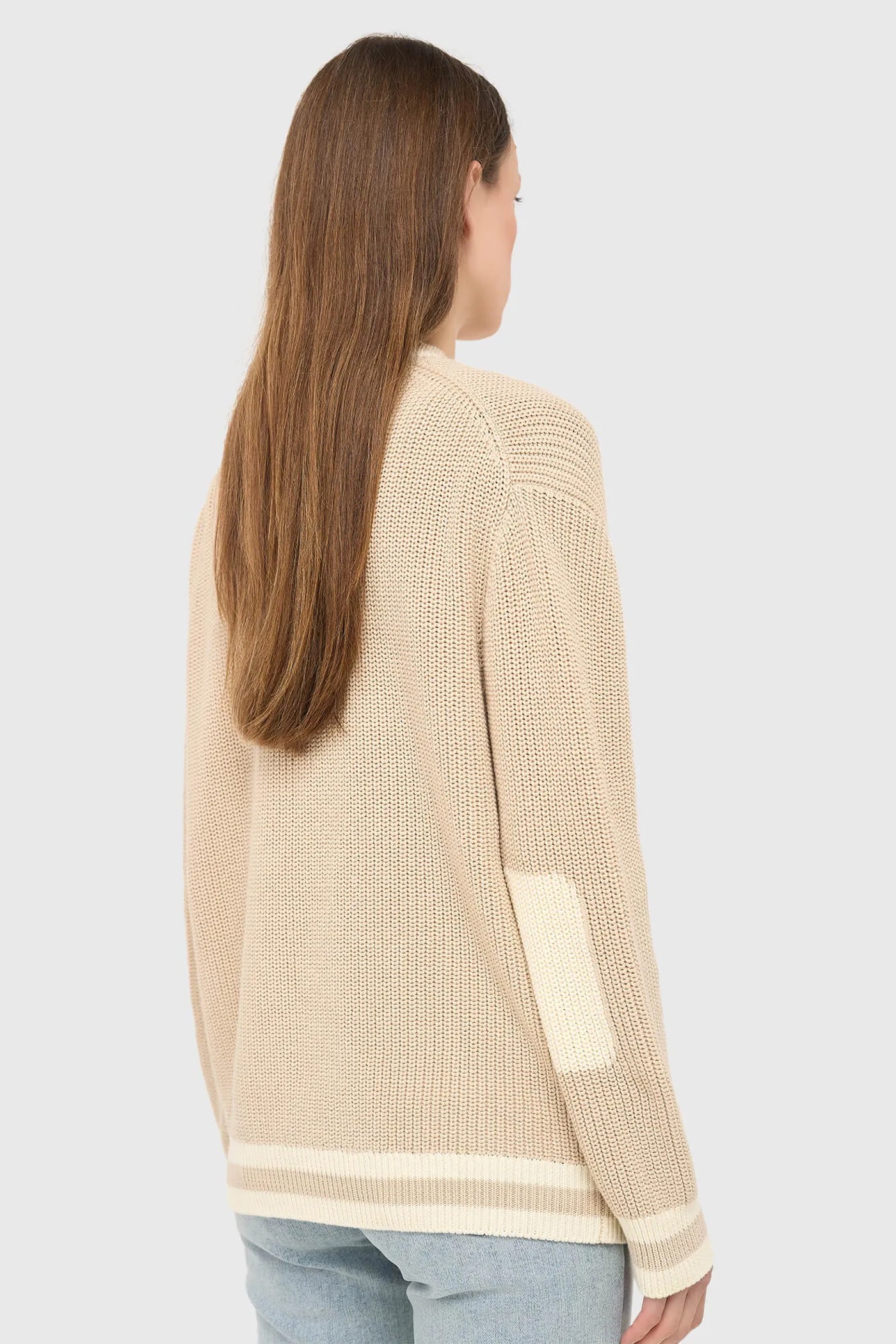 Katoenen Vest Knopen Dames Mars Beige