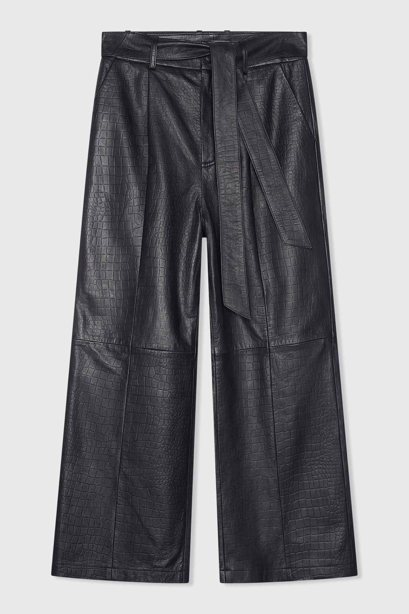 Nolan Zwart Croco Leer