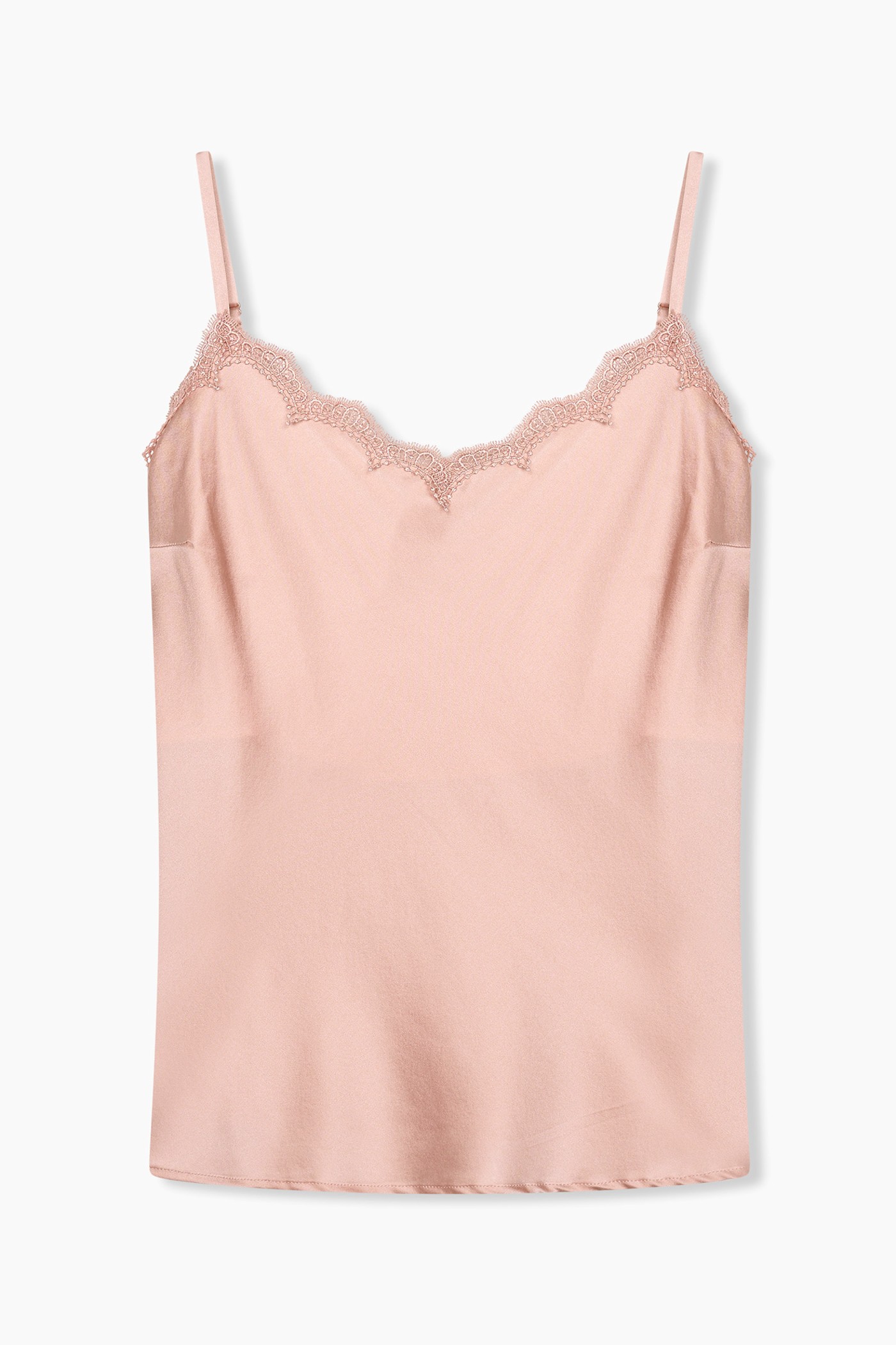 Zijden Top Dames Kant River Roze